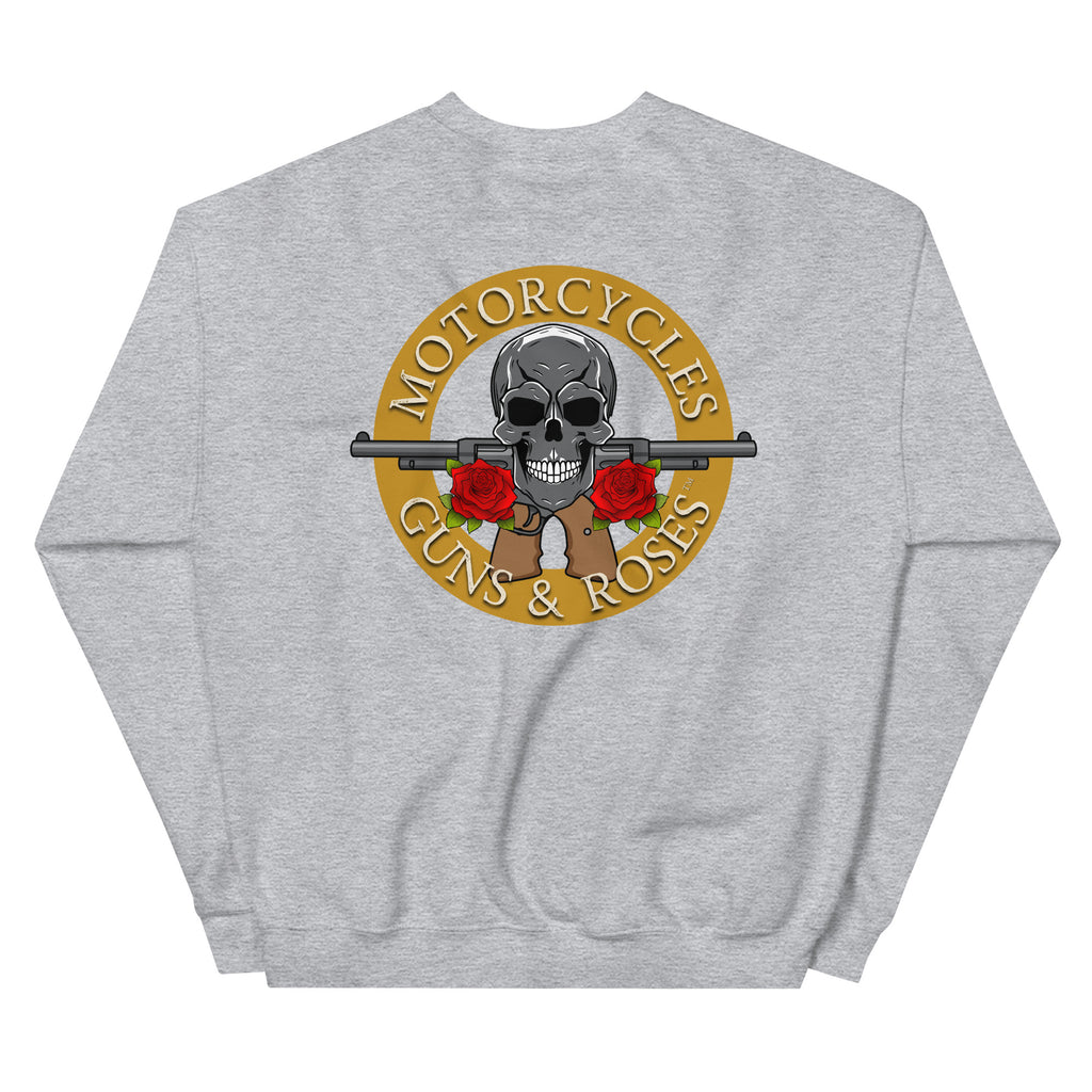 Motorcycles Guns And Roses Sweatshirt-MGW Clothing