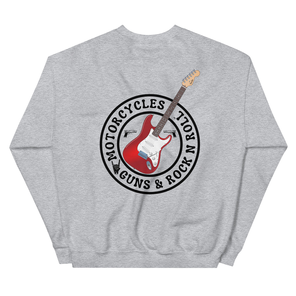 Motorcycles Guns And Rock N Roll Sweatshirt-MGW Clothing