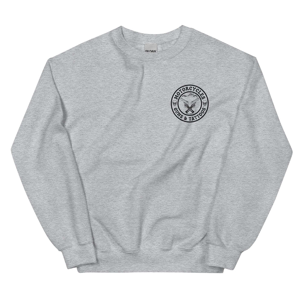Motorcycles Guns And Tattoos Sweatshirt-MGW Clothing