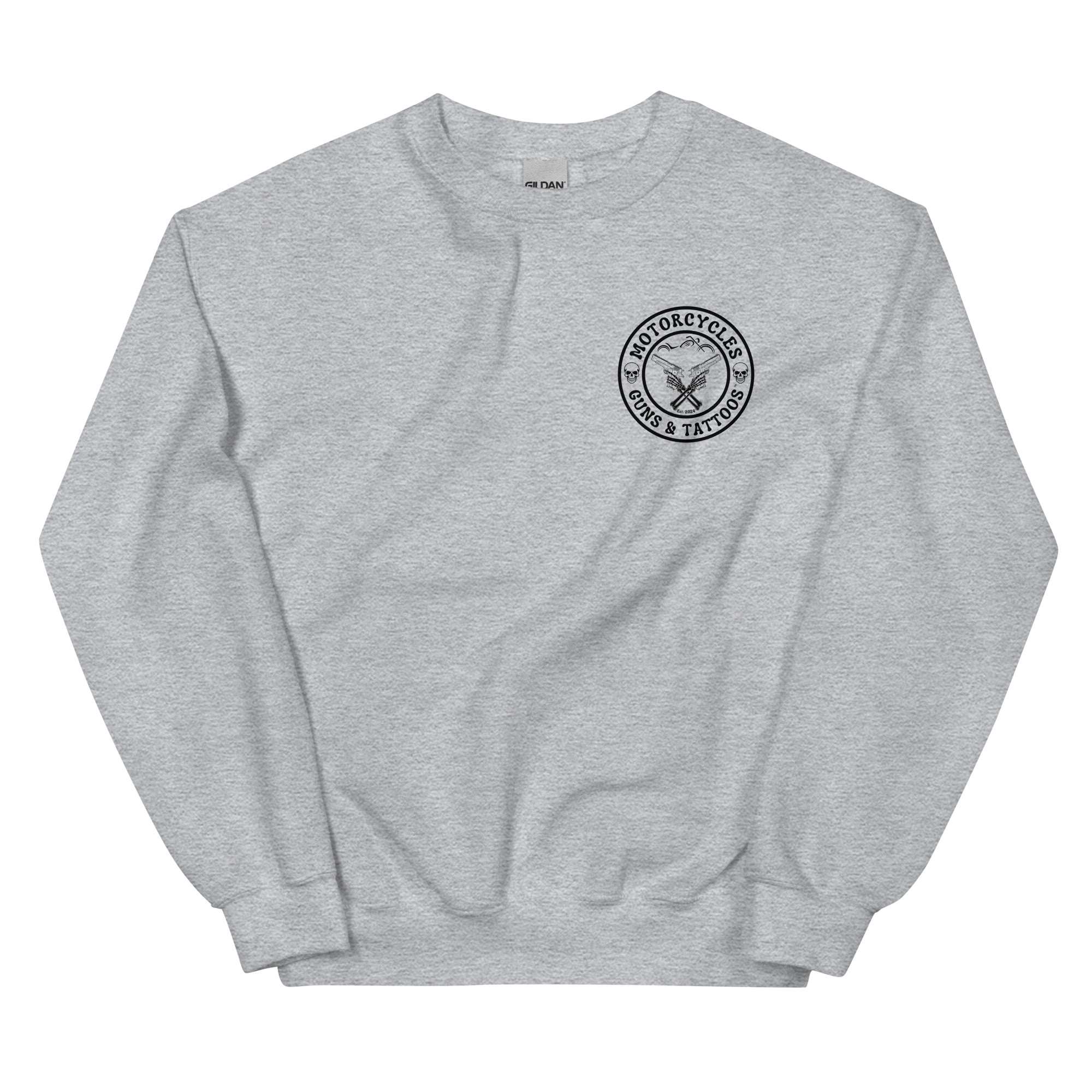 Motorcycles Guns And Tattoos Sweatshirt-MGW Clothing