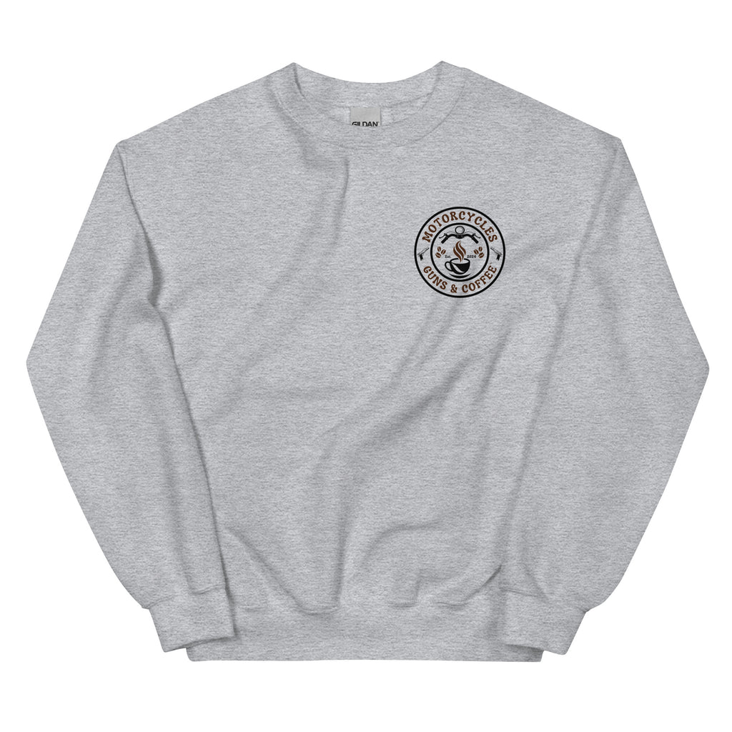 Motorcycles Guns And Coffee Sweatshirt-MGW Clothing