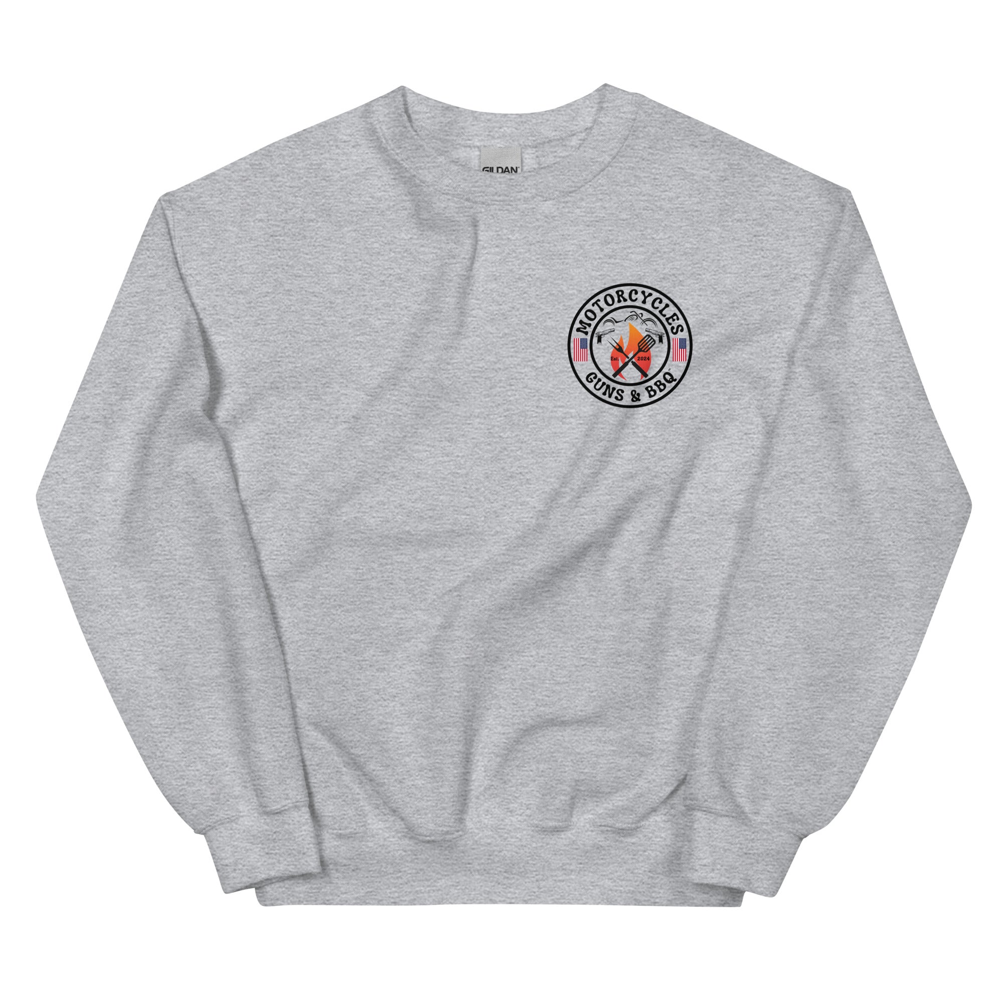 Motorcycles Guns And Bbq Sweatshirt-MGW Clothing