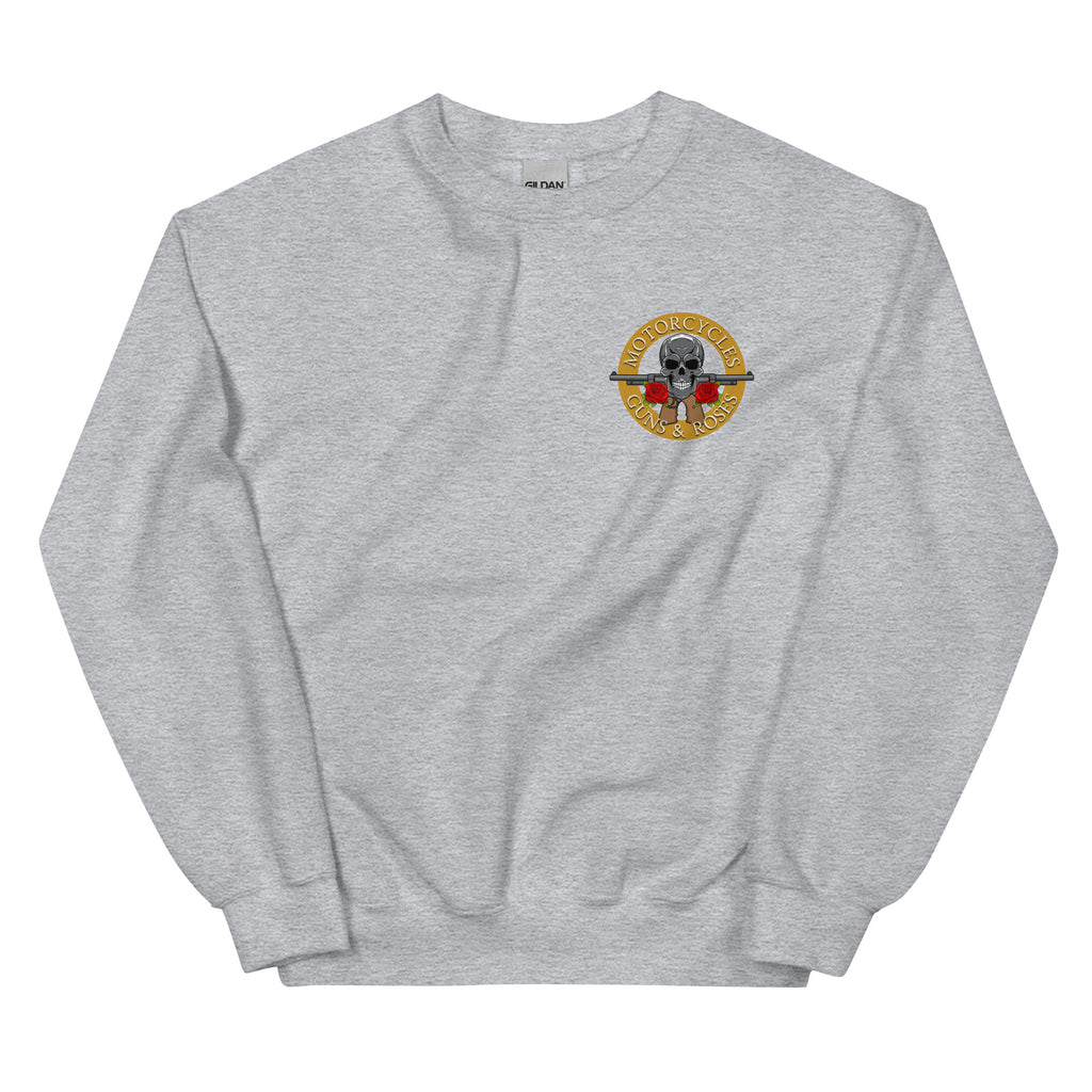 Motorcycles Guns And Roses Sweatshirt-MGW Clothing