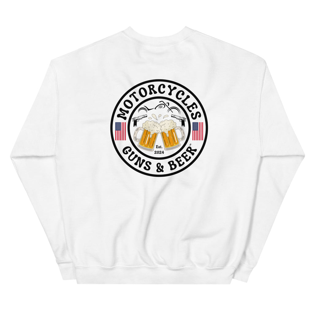 Motorcycles Guns And Beer Sweatshirt-MGW Clothing