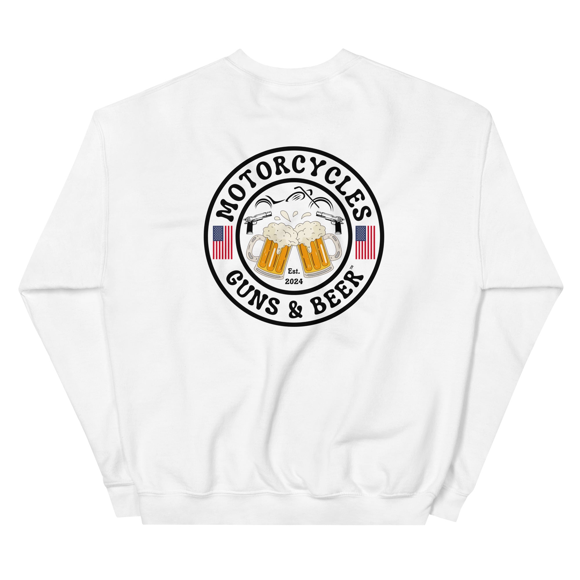 Motorcycles Guns And Beer Sweatshirt-MGW Clothing