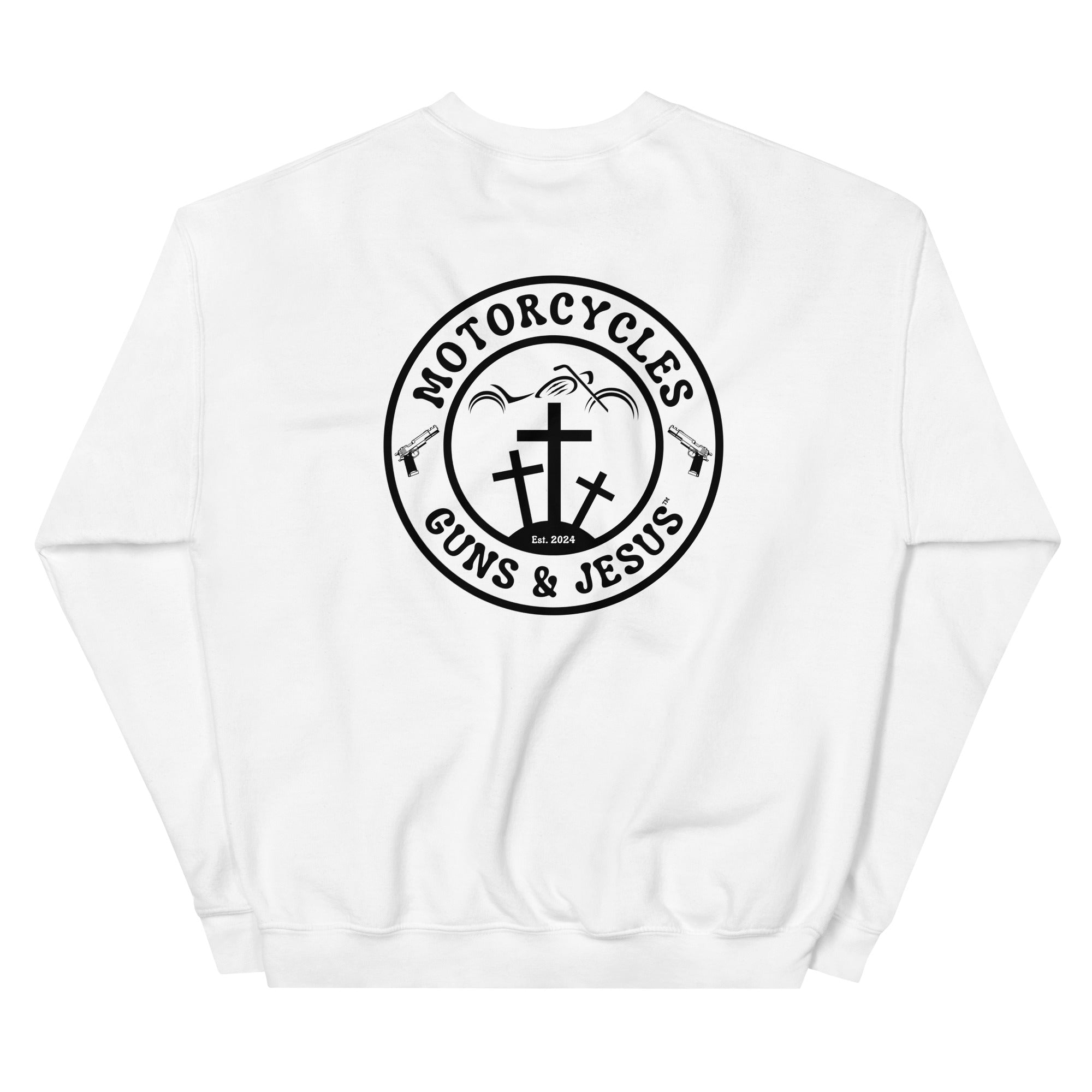 Motorcycles Guns And Jesus Sweatshirt-MGW Clothing