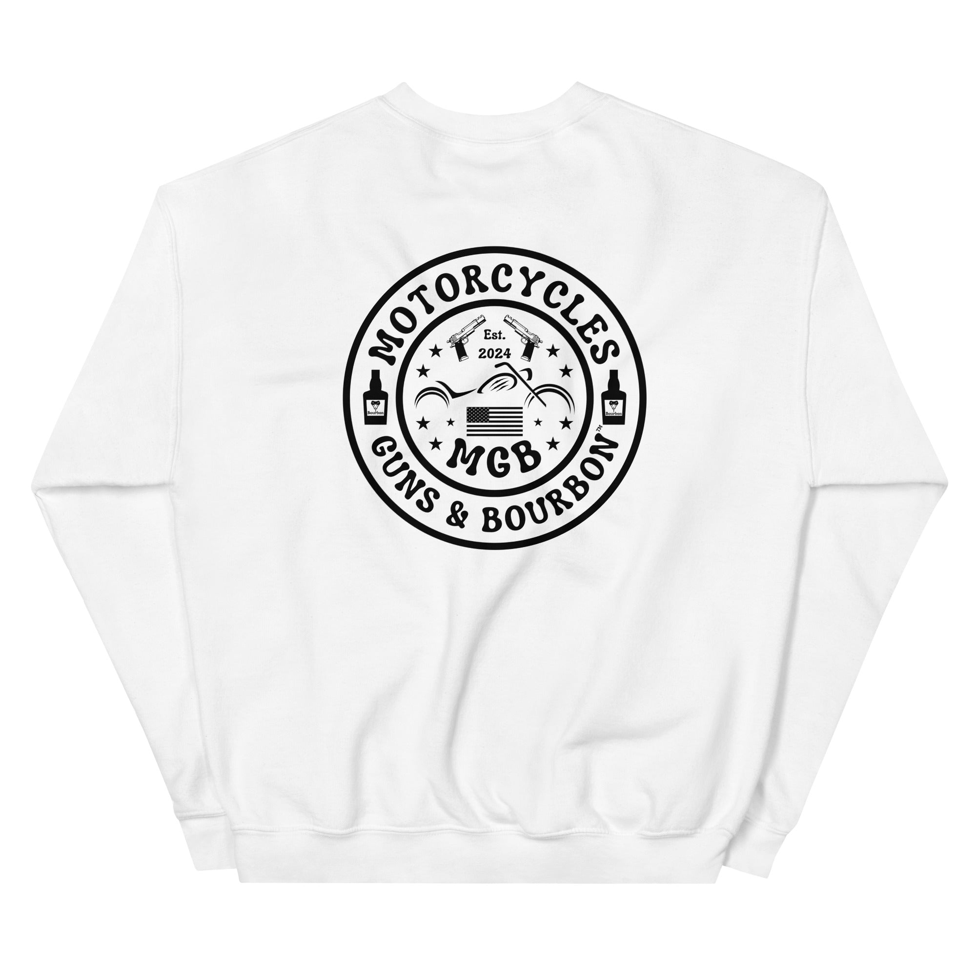 Motorcycles Guns And Bourbon Sweatshirt-MGW Clothing