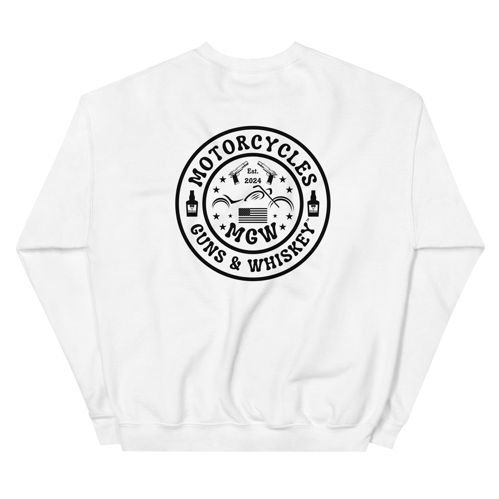 Motorcycles Guns And Whiskey Sweatshirt-MGW Clothing