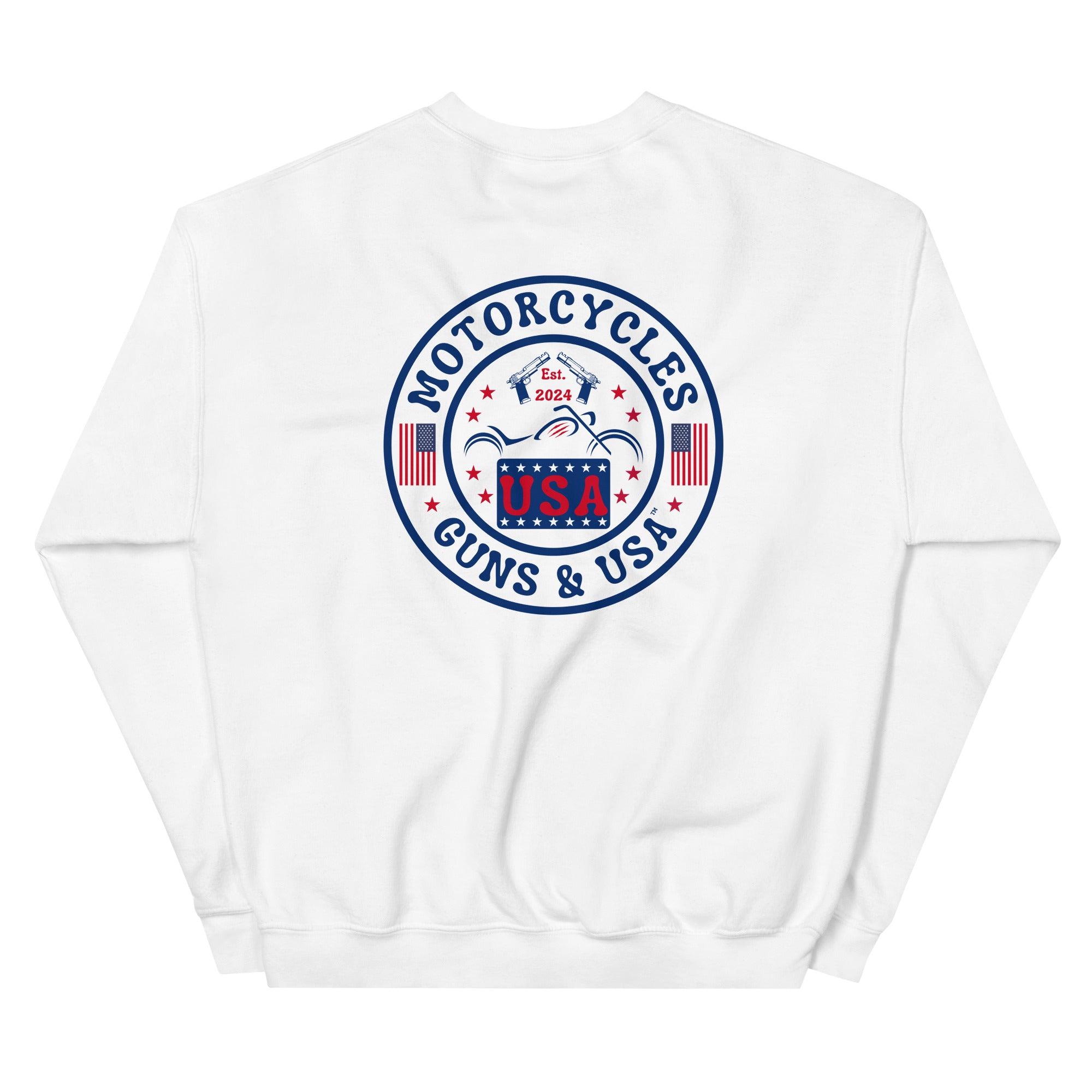 Motorcycles Guns And Usa Sweatshirt-MGW Clothing