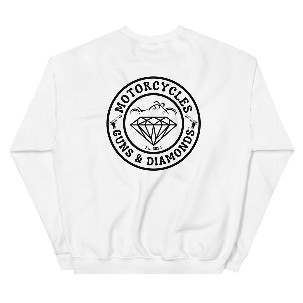 Motorcycles Guns And Diamonds Sweatshirt-MGW Clothing