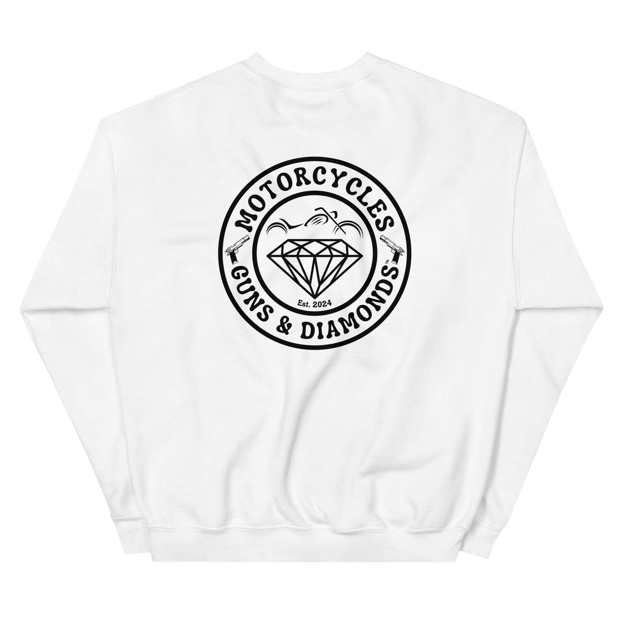 Motorcycles Guns And Diamonds Sweatshirt-MGW Clothing
