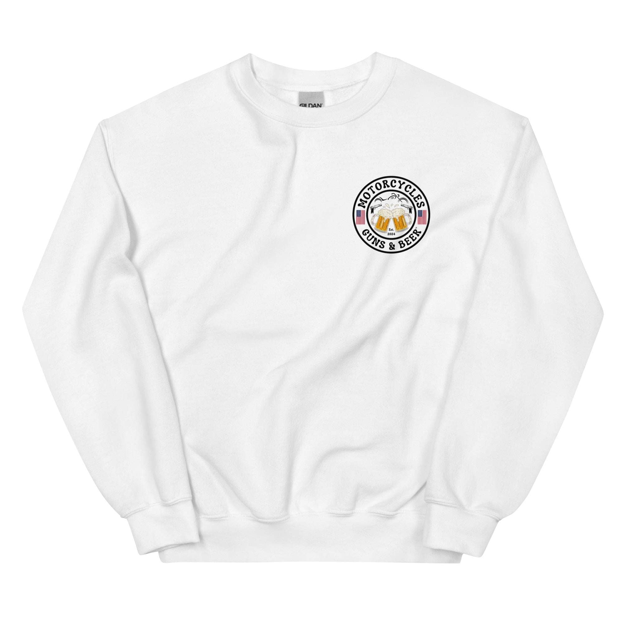 Motorcycles Guns And Beer Sweatshirt-MGW Clothing