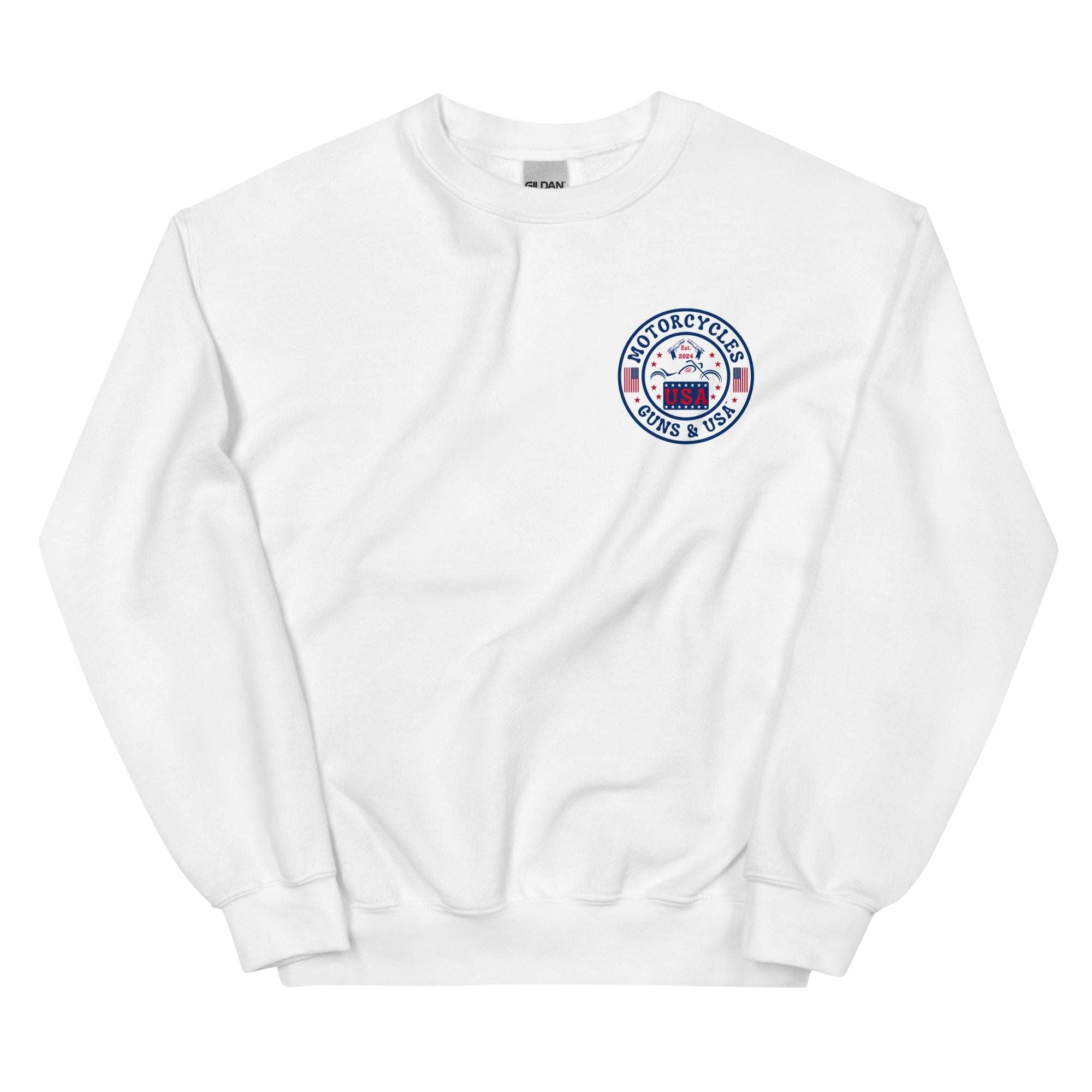 Motorcycles Guns And Usa Sweatshirt-MGW Clothing
