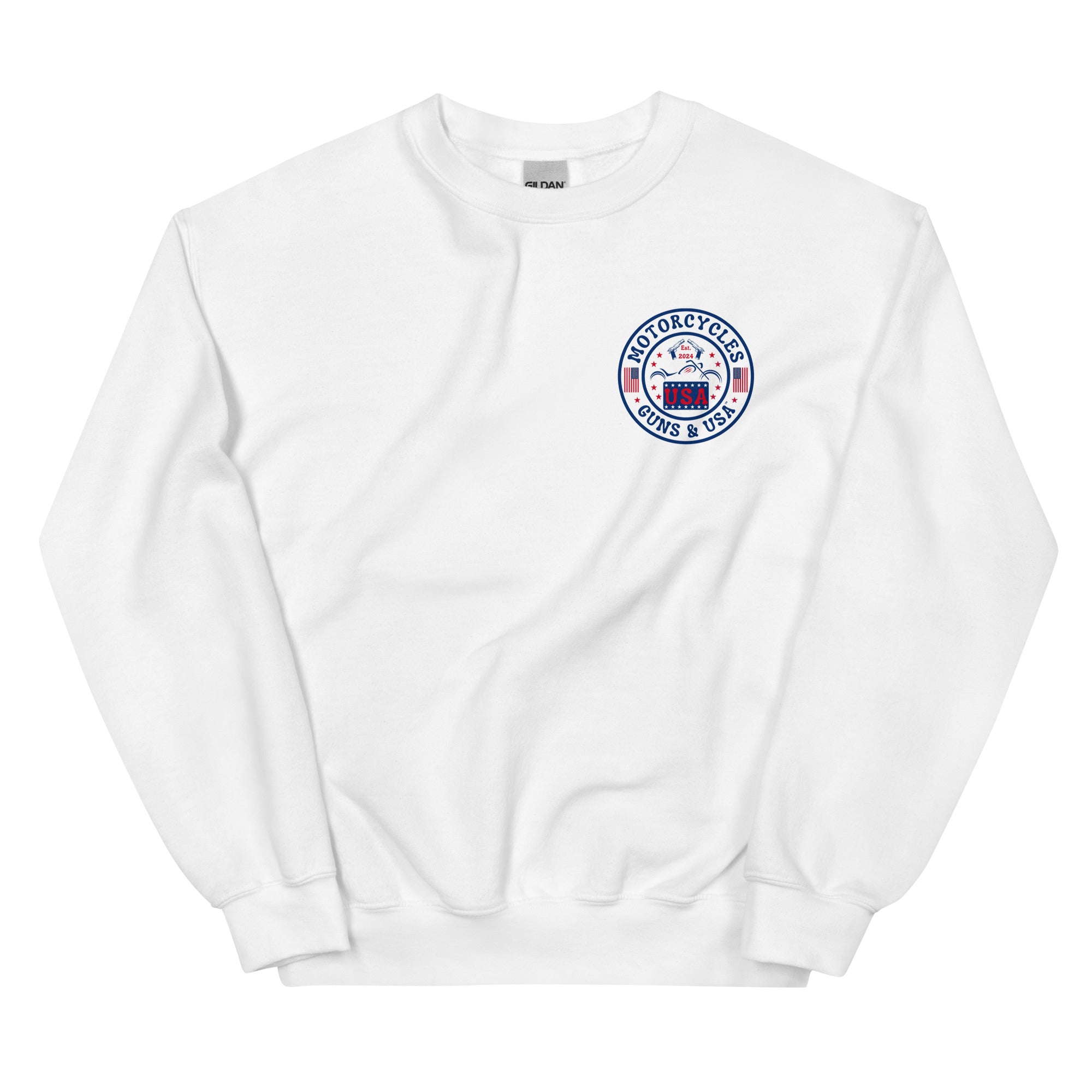 Motorcycles Guns And Usa Sweatshirt-MGW Clothing