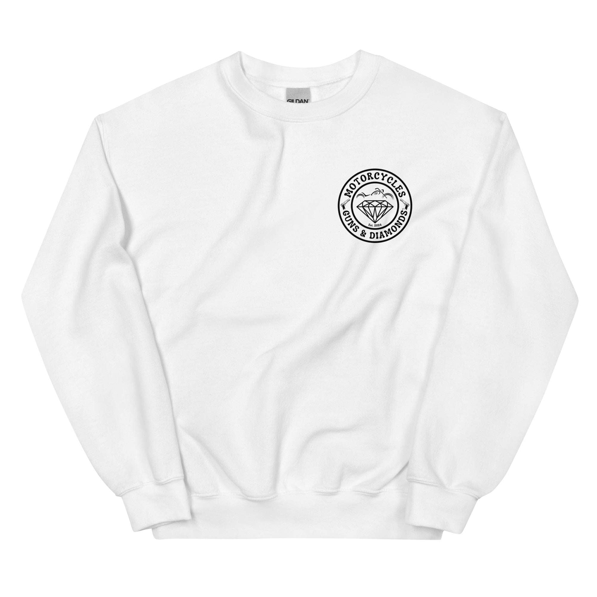 Motorcycles Guns And Diamonds Sweatshirt-MGW Clothing