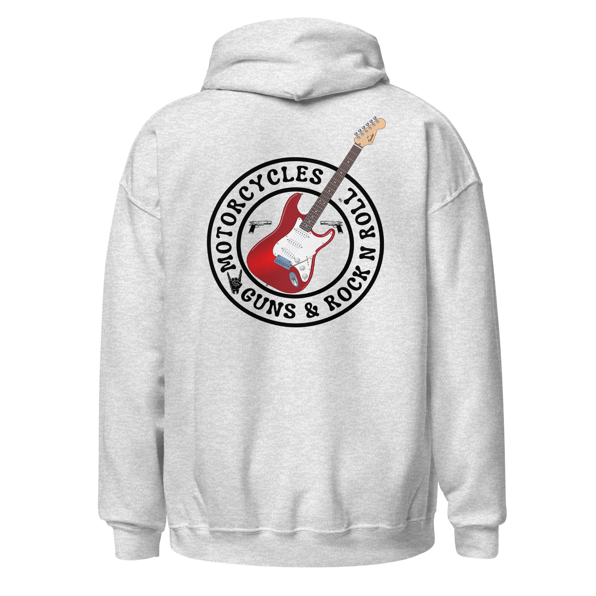 Motorcycles Guns And Rock N Roll Hoodie-MGW Clothing