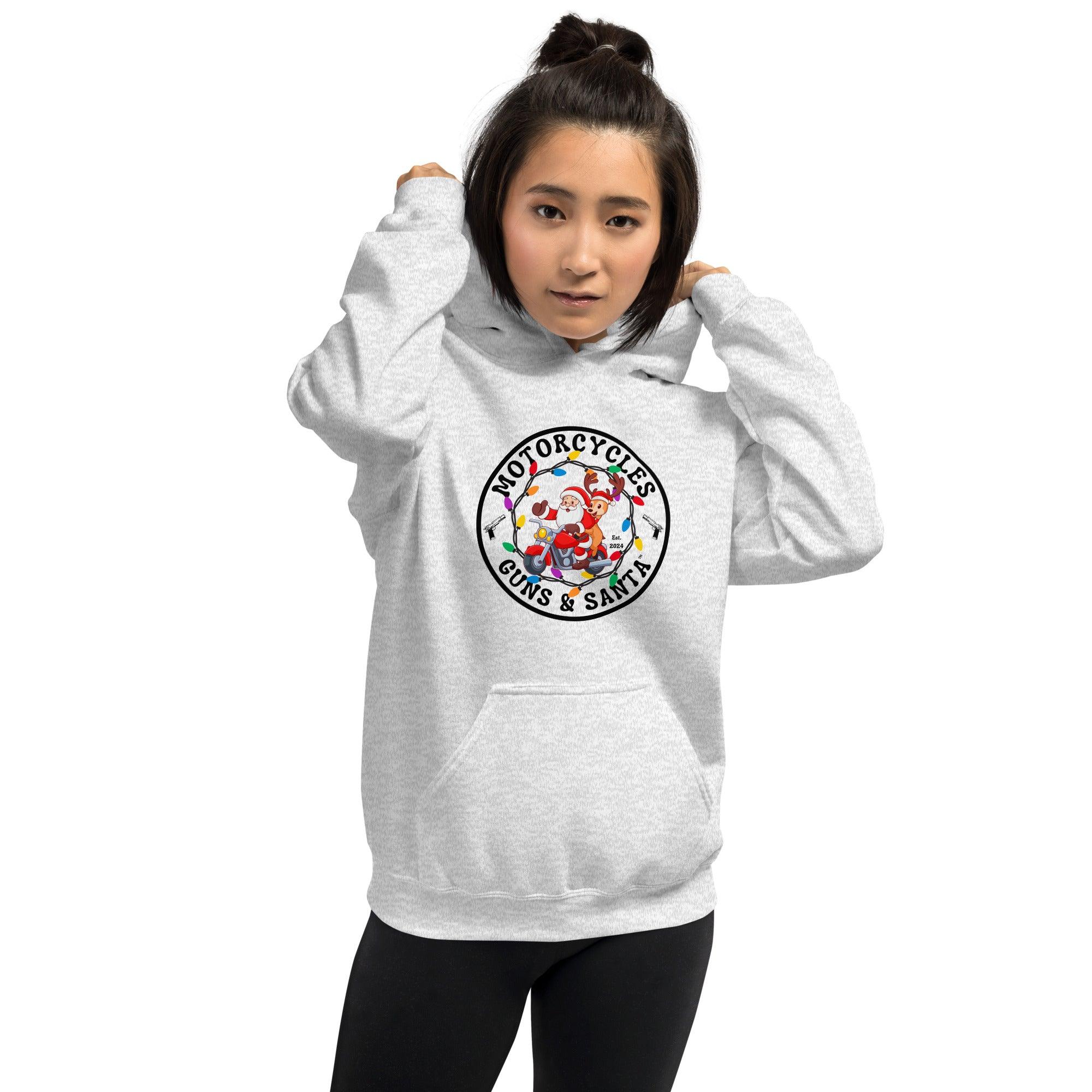 Motorcycles Guns & Santa Hoodie - Unisex -MGW Clothing