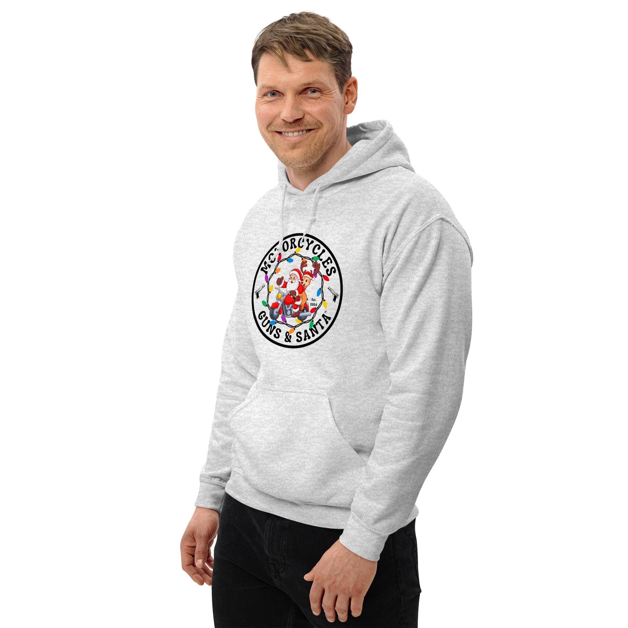 Motorcycles Guns & Santa Hoodie - Unisex -MGW Clothing