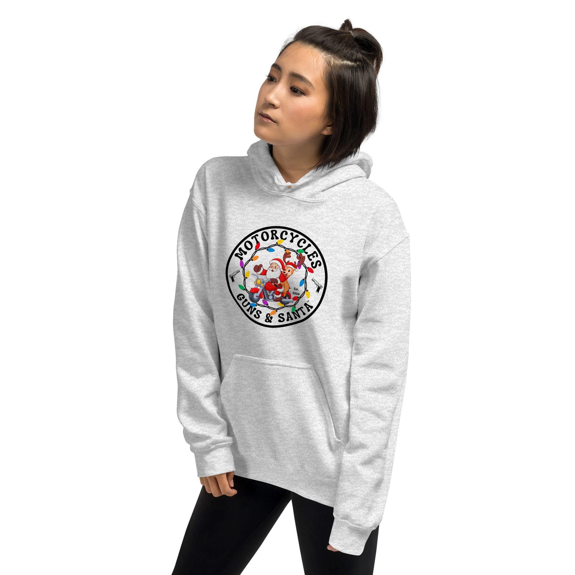 Motorcycles Guns & Santa Hoodie - Unisex -MGW Clothing