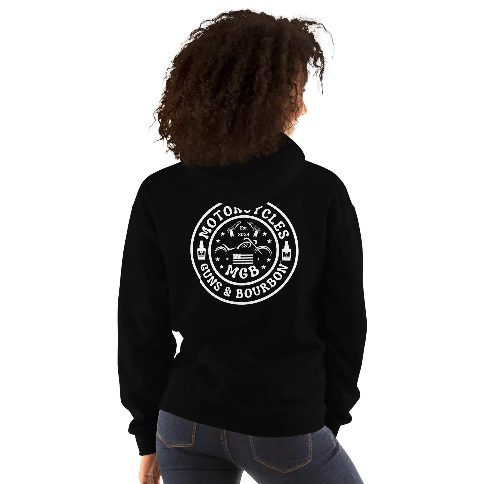 Motorcycles Guns & Bourbon Hoodie - Unisex -MGW Clothing