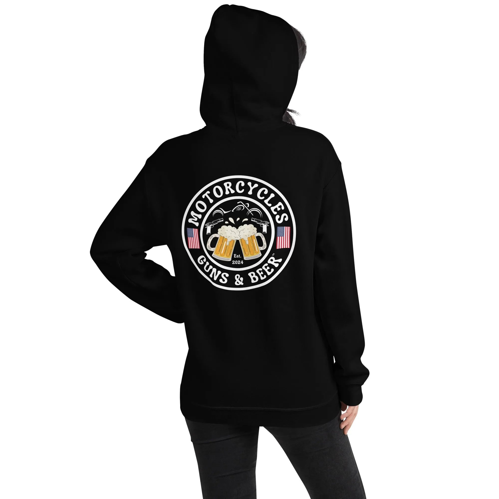 Motorcycles Guns & Beer Hoodie - Unisex -MGW Clothing