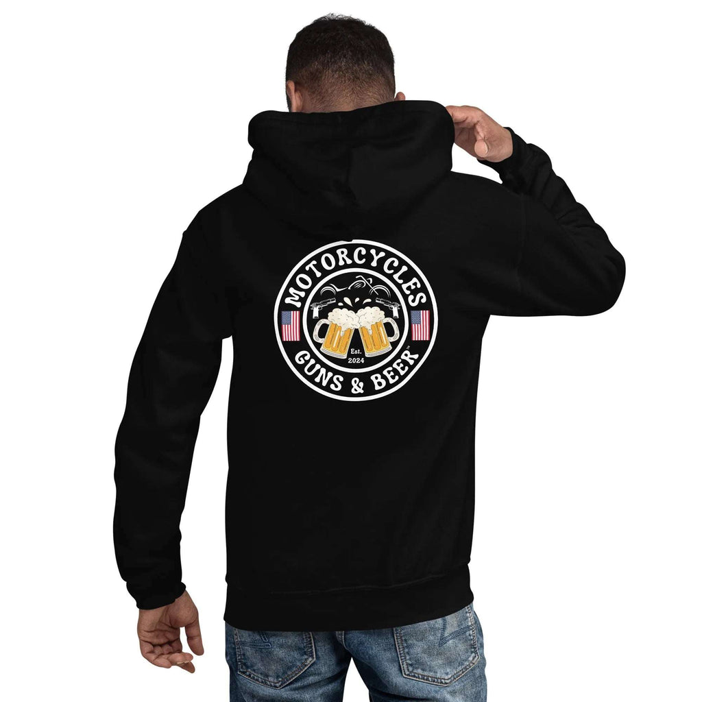 Motorcycles Guns And Beer Hoodie - MGW Clothing