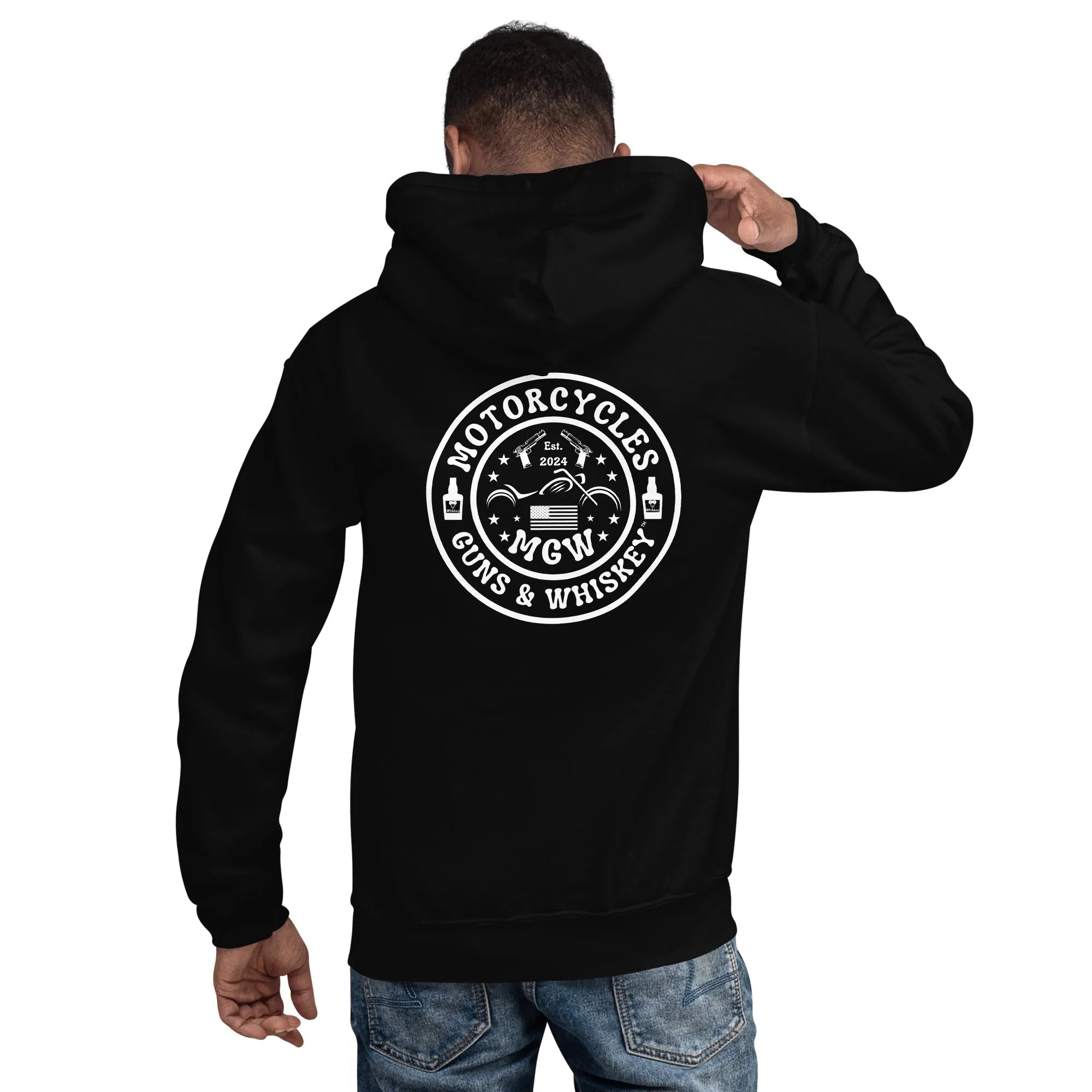 Motorcycles Guns & Whiskey Hoodie - Unisex -MGW Clothing