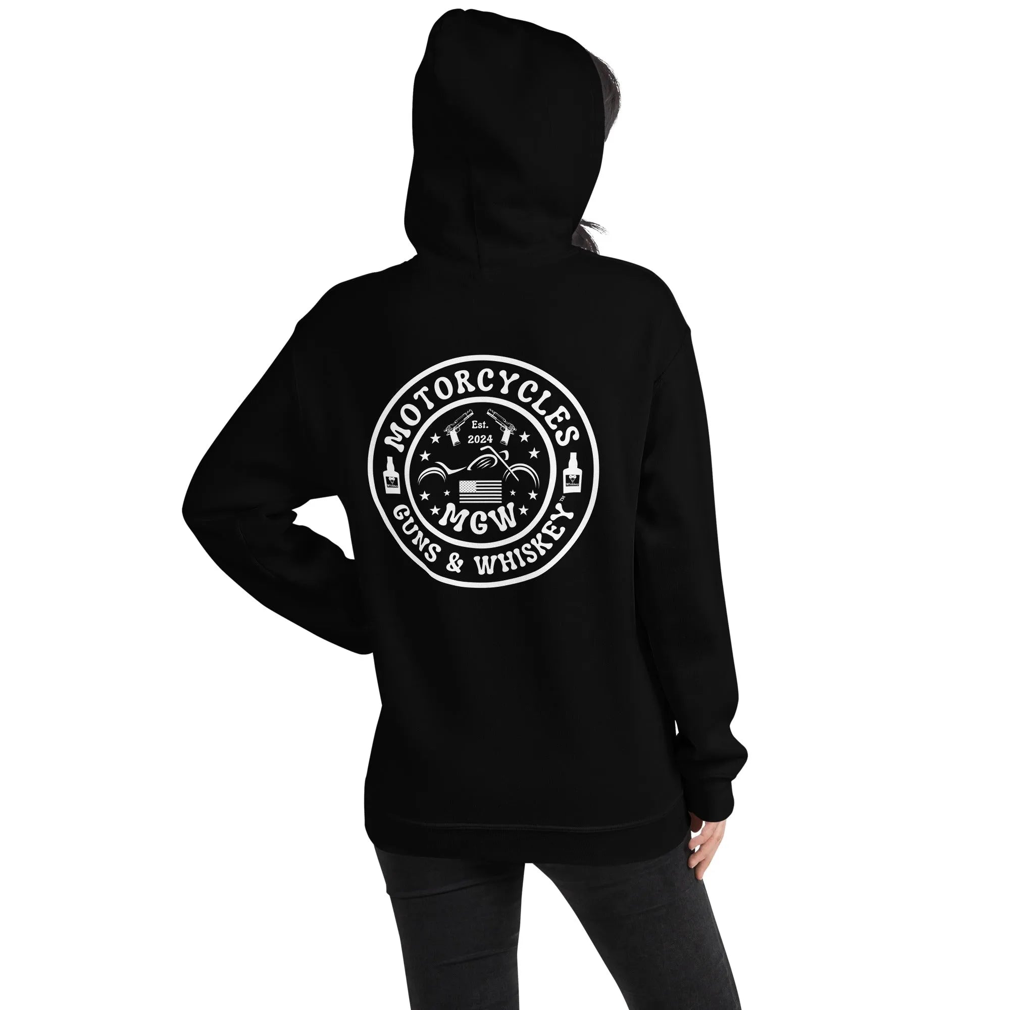 Motorcycles Guns & Whiskey Hoodie - Unisex -MGW Clothing