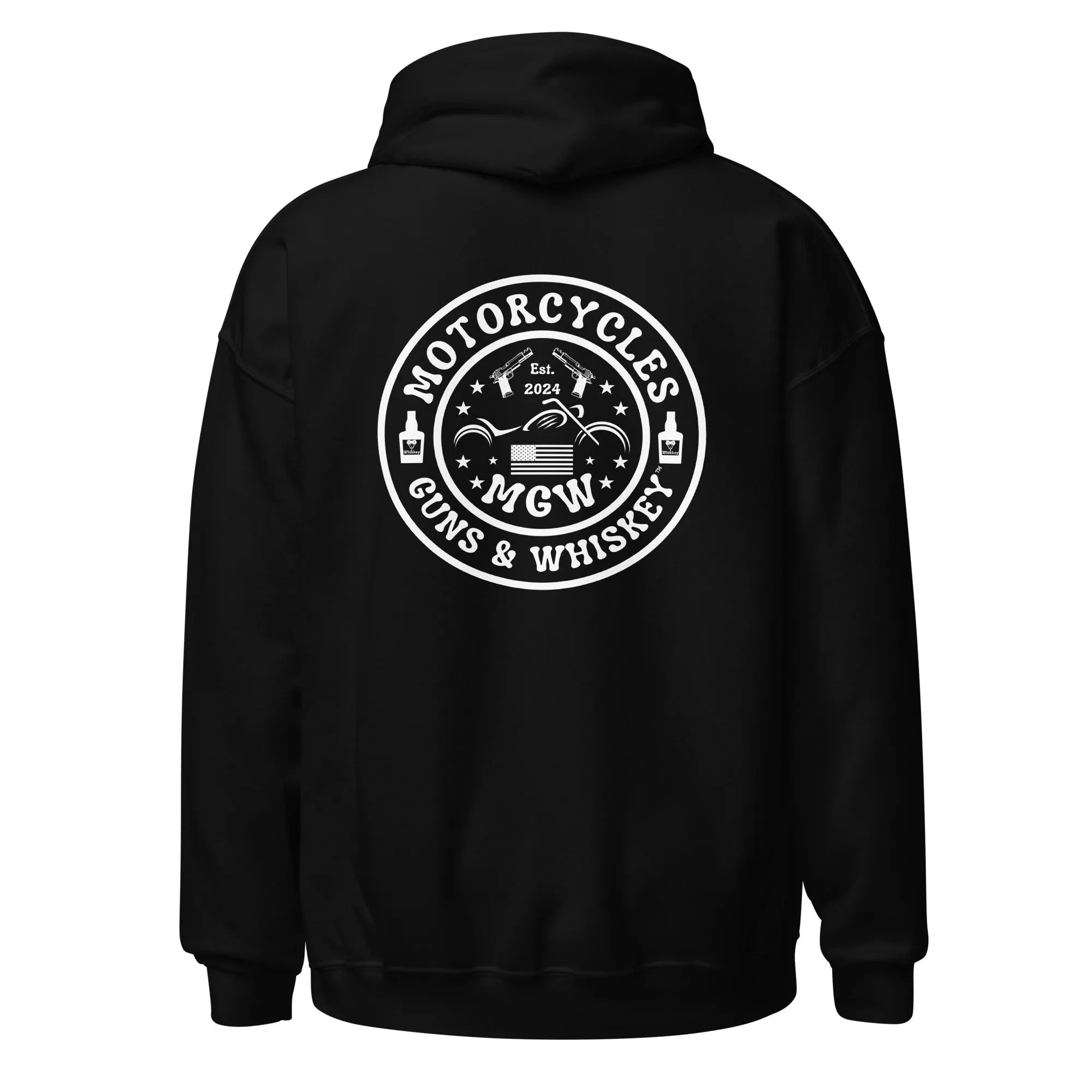 Motorcycles Guns & Whiskey Hoodie - Unisex -MGW Clothing