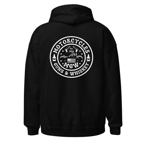 Motorcycles Guns And Whiskey Hoodie - MGW Clothing