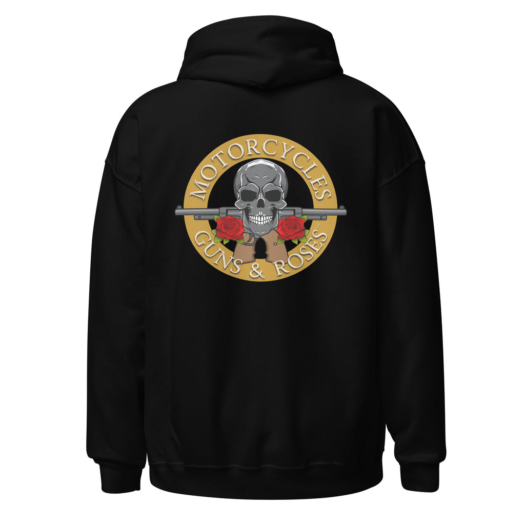 Motorcycles Guns And Roses Hoodie-MGW Clothing