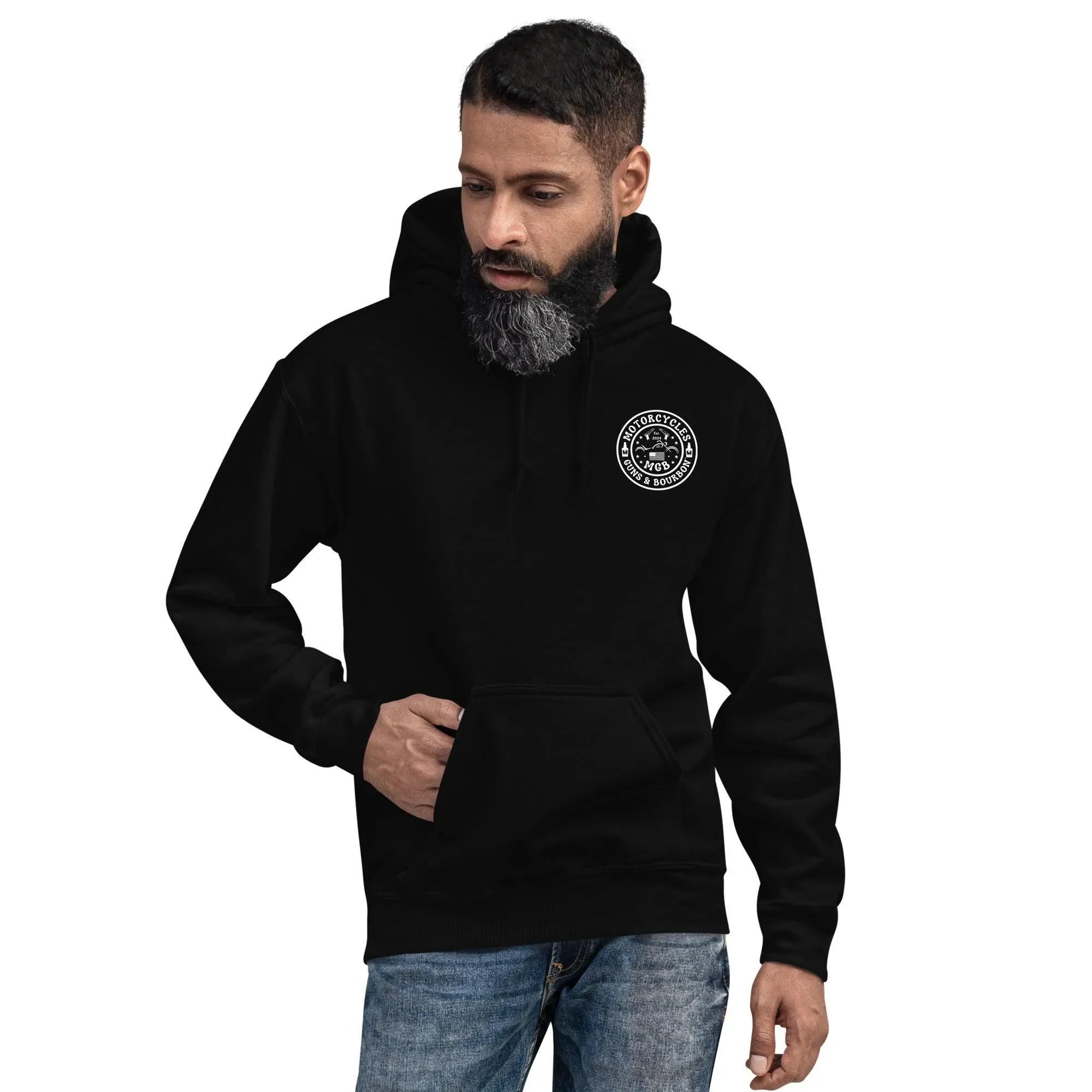 Motorcycles Guns & Bourbon Hoodie - Unisex -MGW Clothing