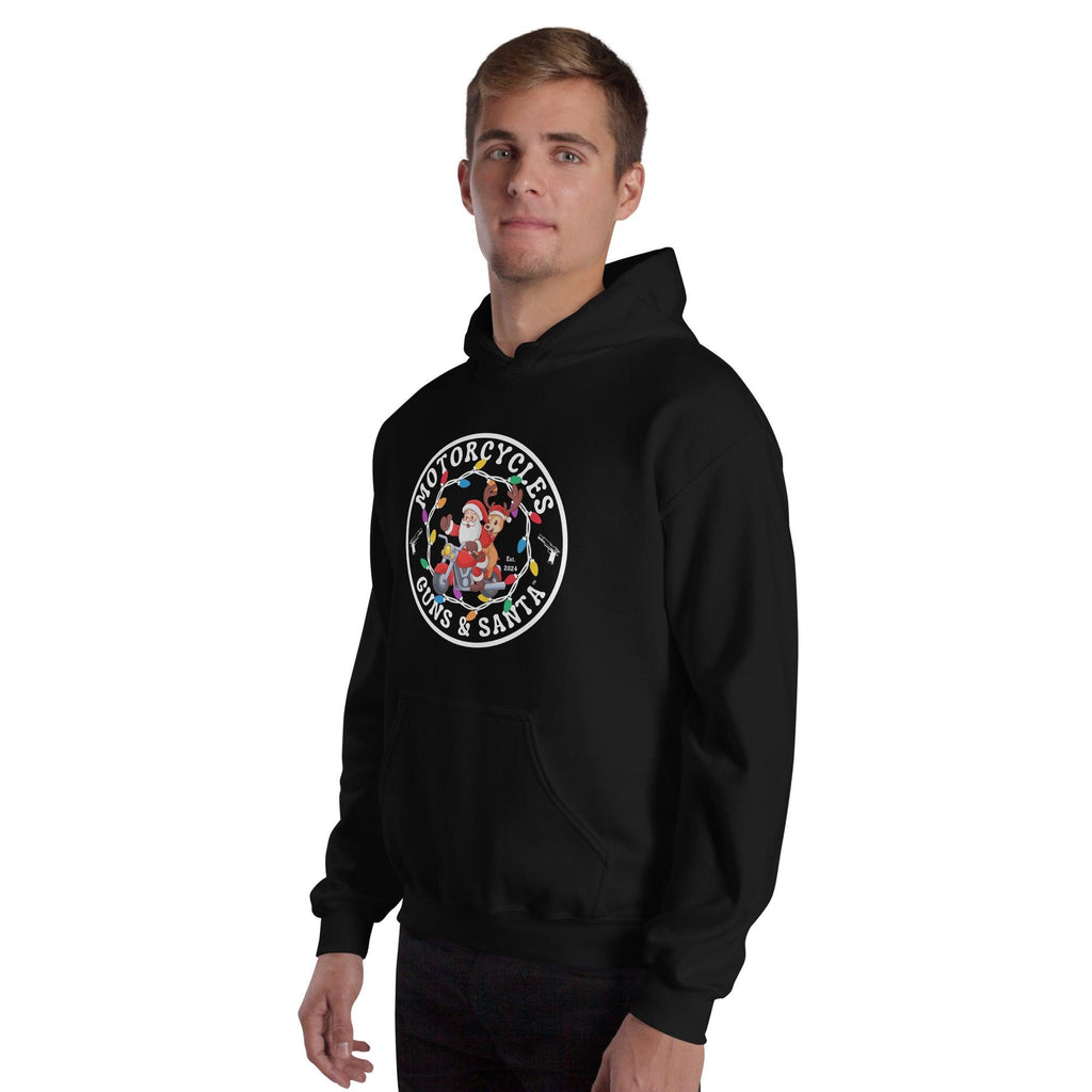 Motorcycles Guns & Santa Hoodie - Unisex -MGW Clothing