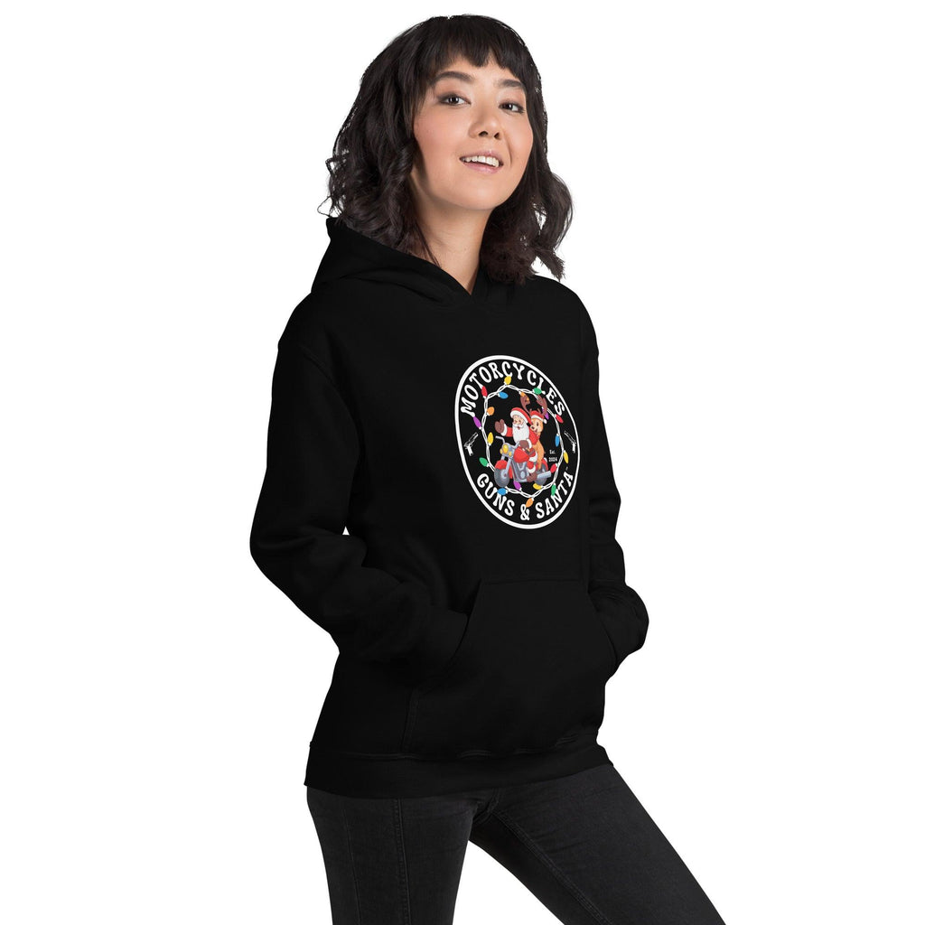 Motorcycles Guns & Santa Hoodie - Unisex -MGW Clothing
