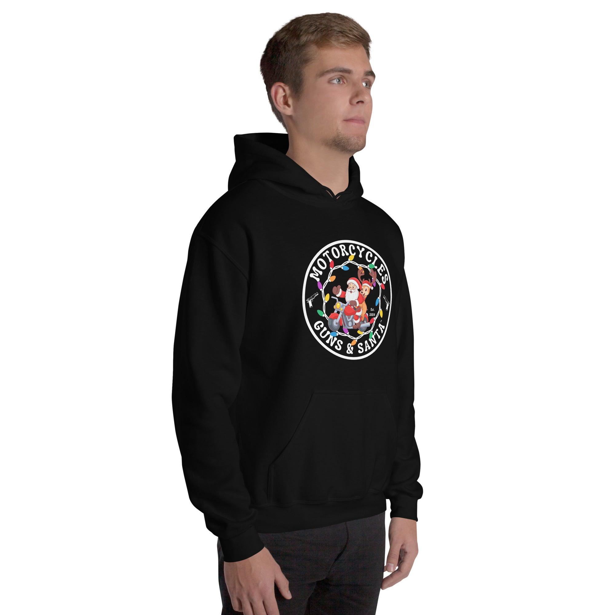 Motorcycles Guns & Santa Hoodie - Unisex -MGW Clothing