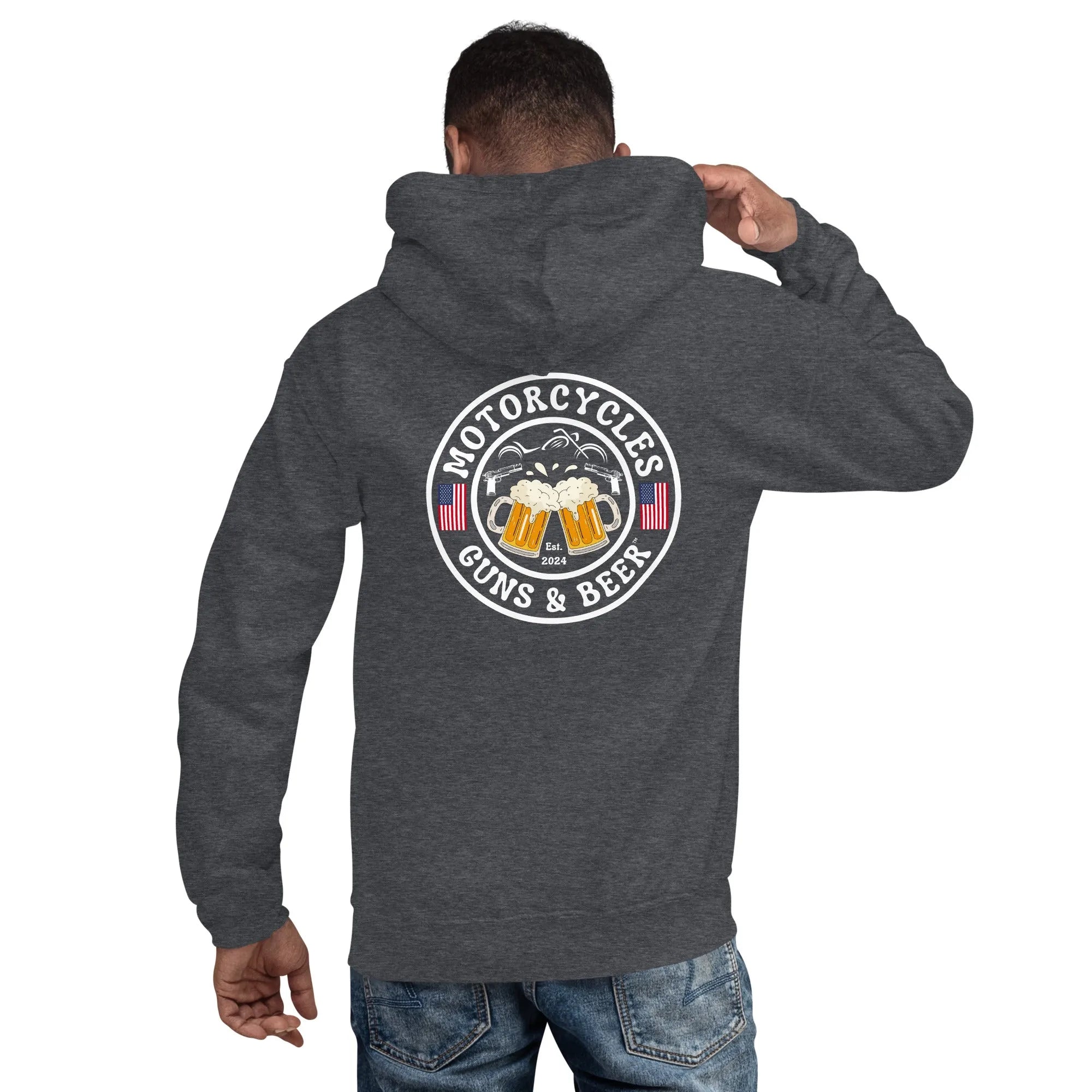 Motorcycles Guns & Beer Hoodie - Unisex -MGW Clothing