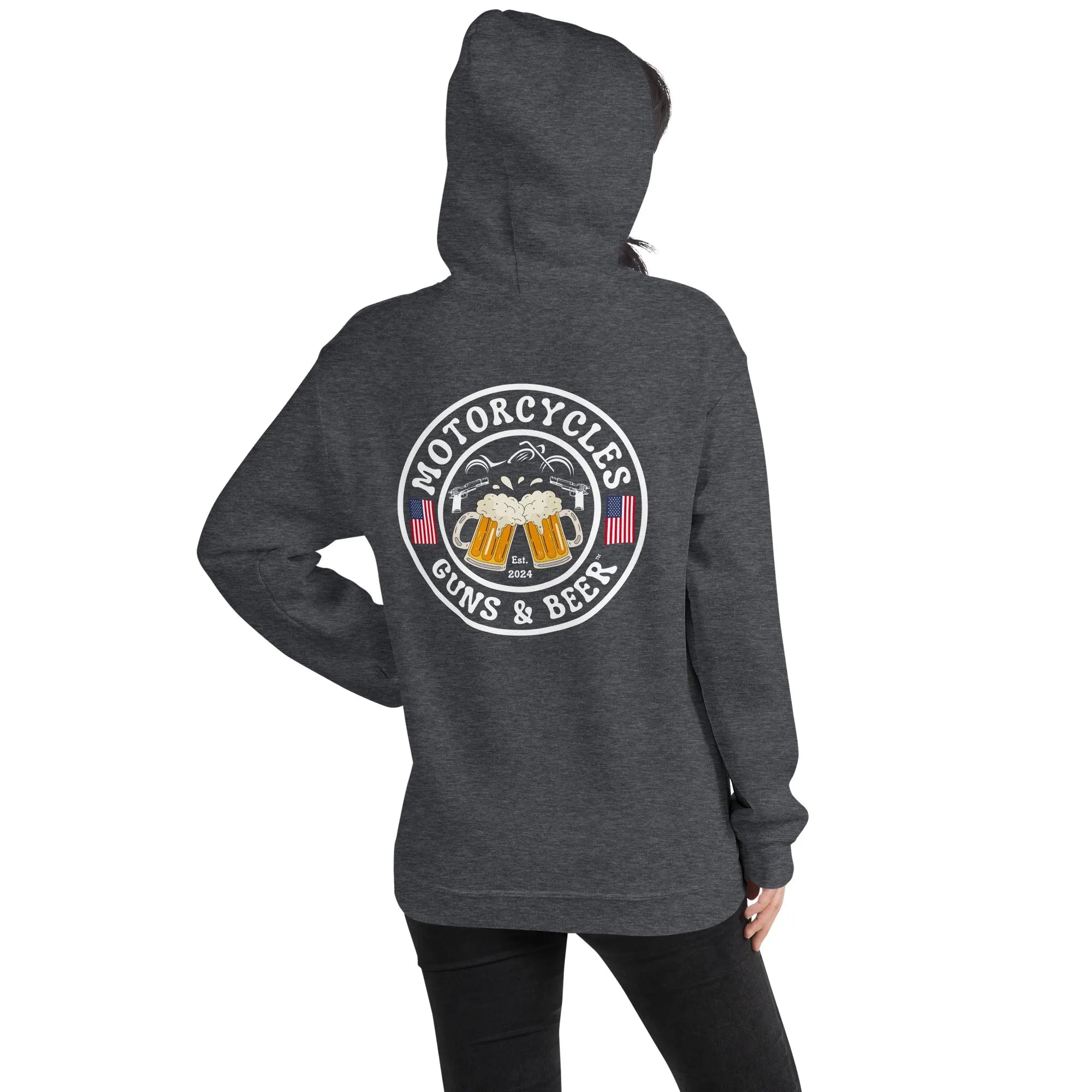 Motorcycles Guns & Beer Hoodie - Unisex -MGW Clothing