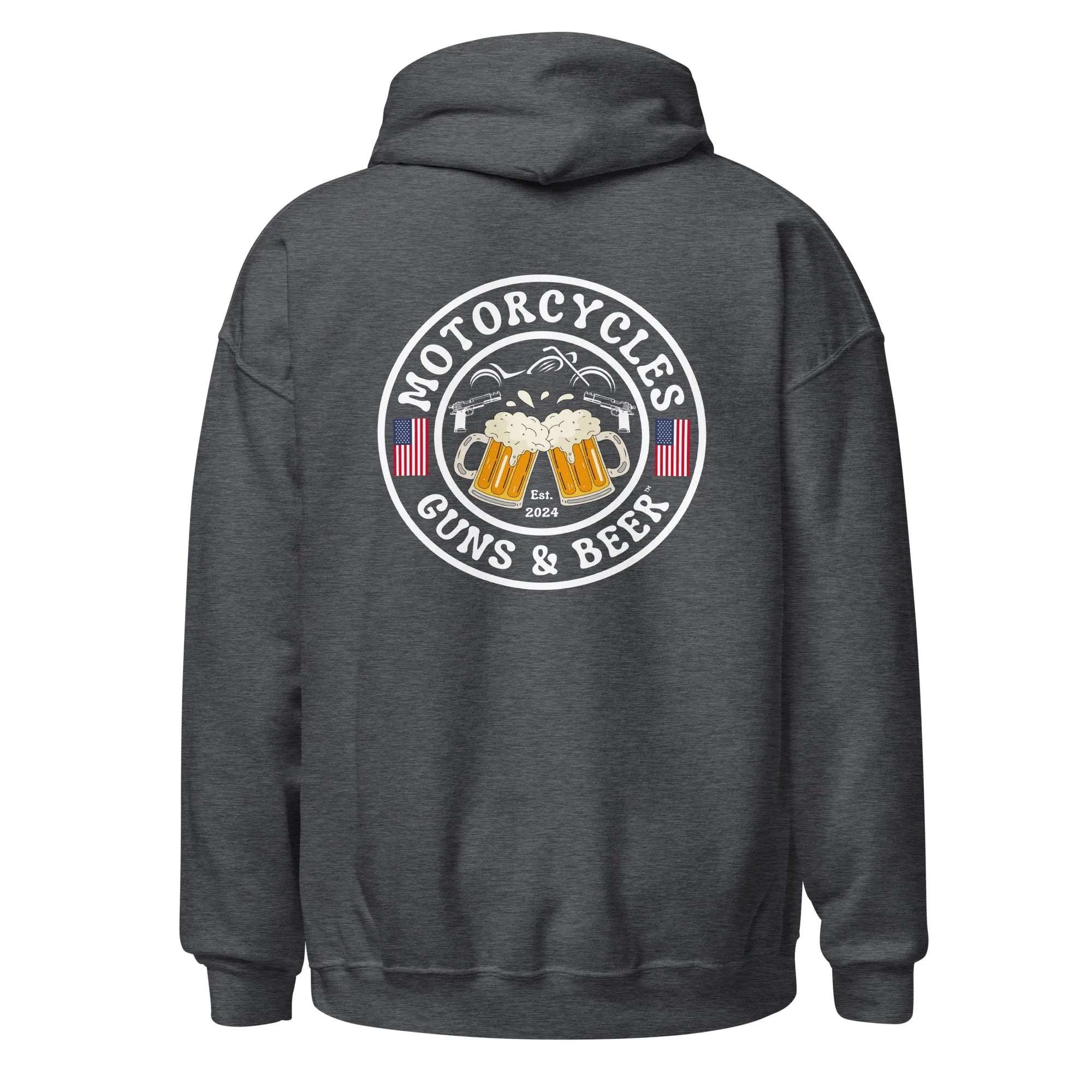 Motorcycles Guns & Beer Hoodie - Unisex -MGW Clothing