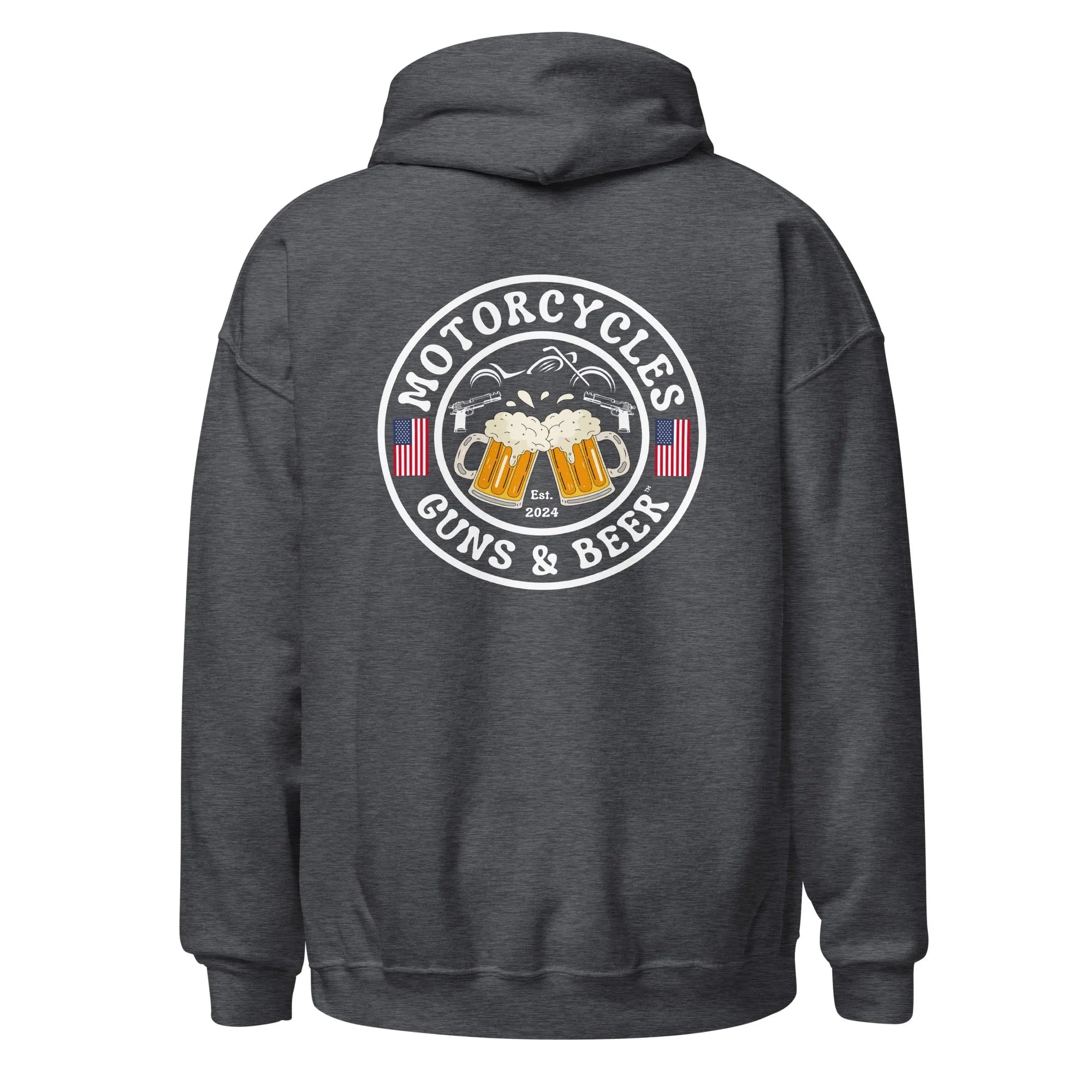 Motorcycles Guns & Beer Hoodie - Unisex -MGW Clothing