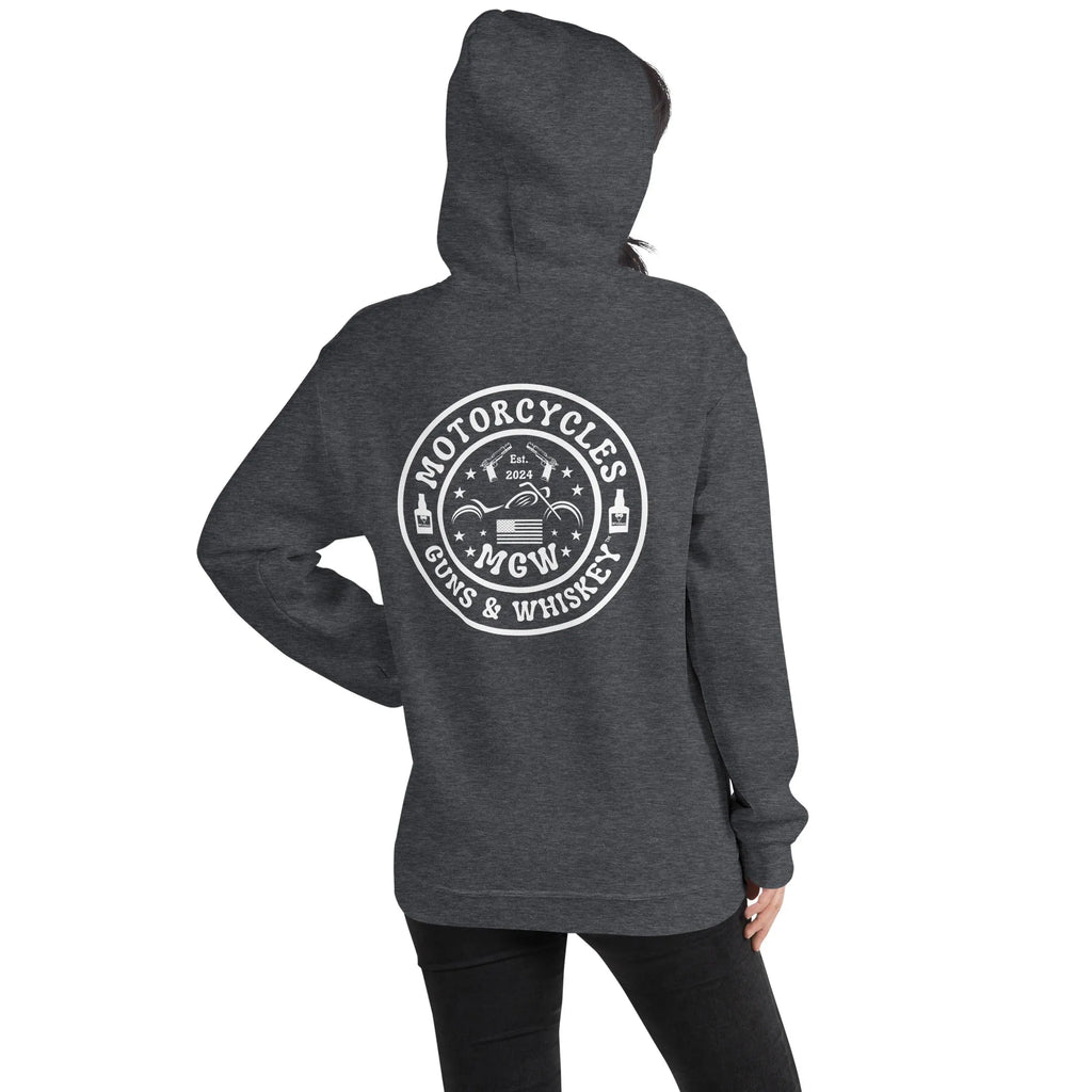 Motorcycles Guns & Whiskey Hoodie - Unisex -MGW Clothing