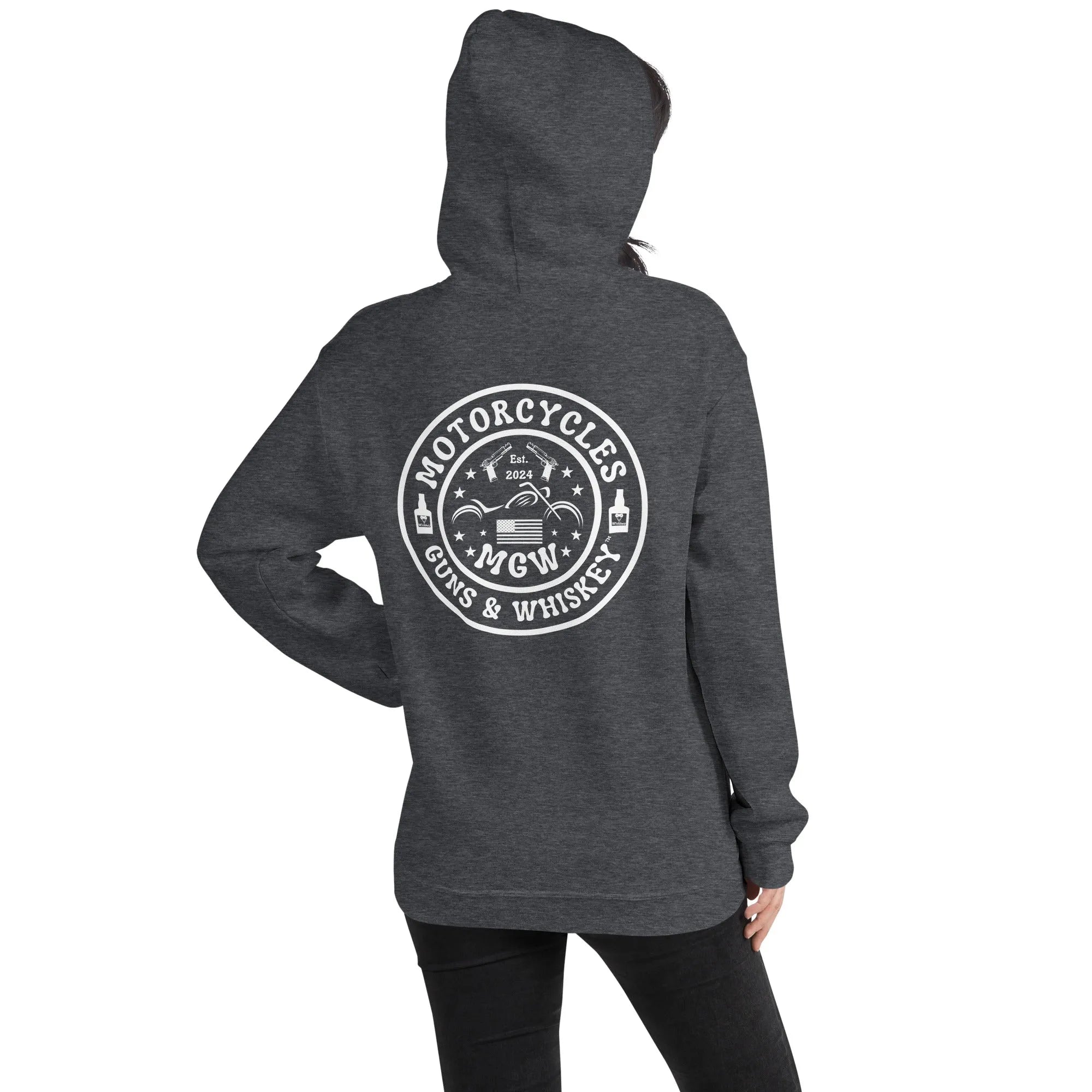 Motorcycles Guns & Whiskey Hoodie - Unisex -MGW Clothing