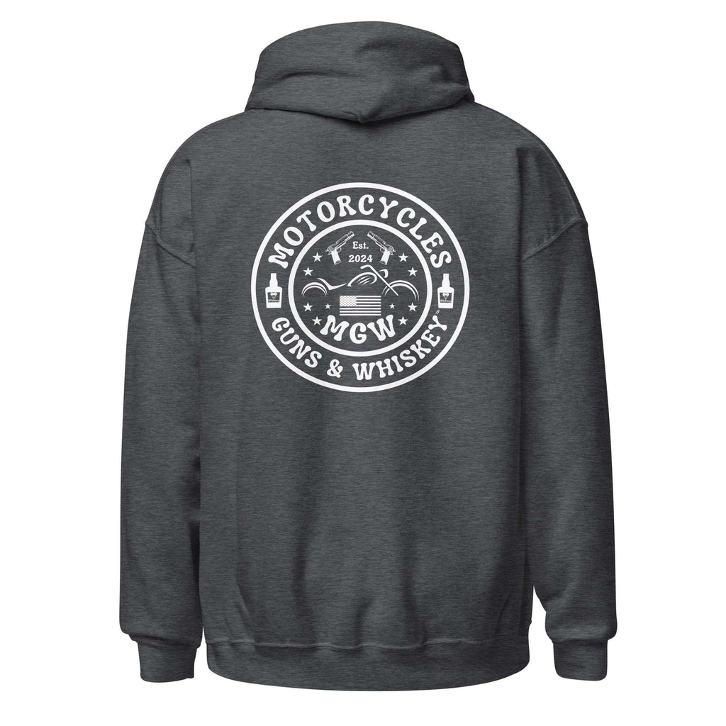 Motorcycles Guns & Whiskey Hoodie - Unisex -MGW Clothing
