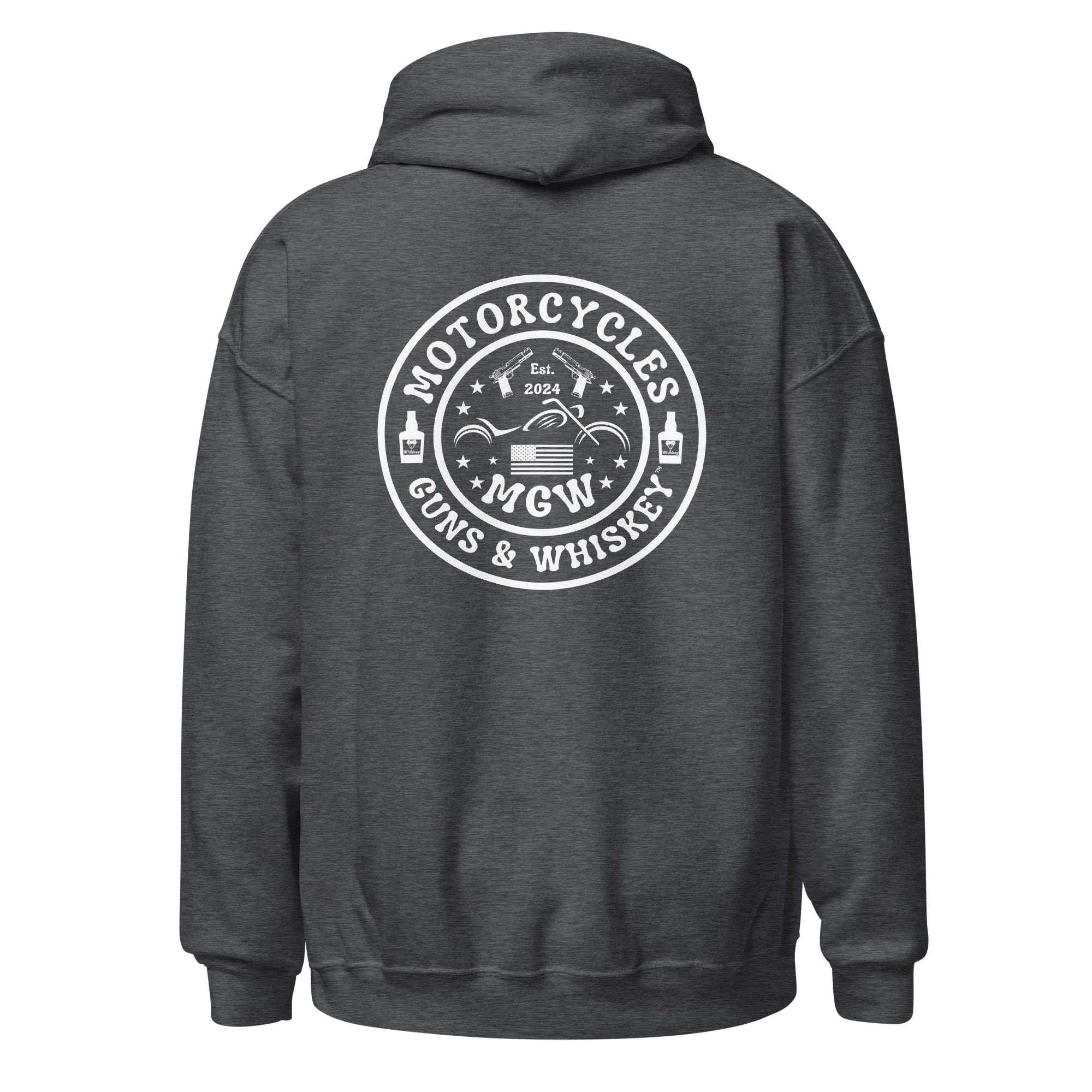 Motorcycles Guns & Whiskey Hoodie - Unisex -MGW Clothing