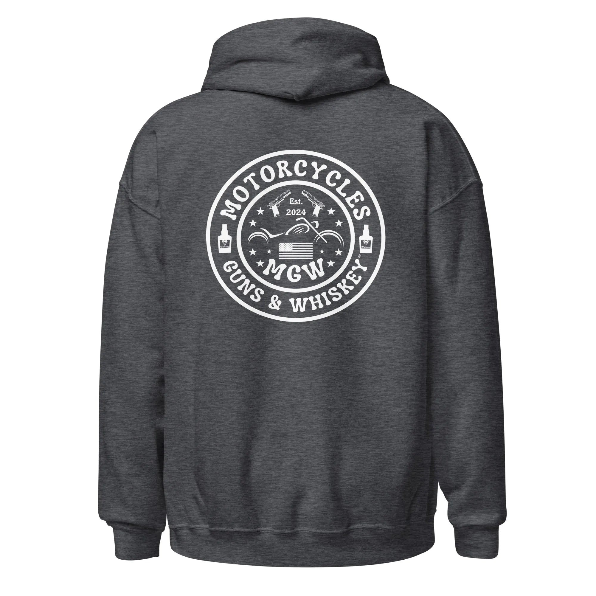 Motorcycles Guns & Whiskey Hoodie - Unisex -MGW Clothing