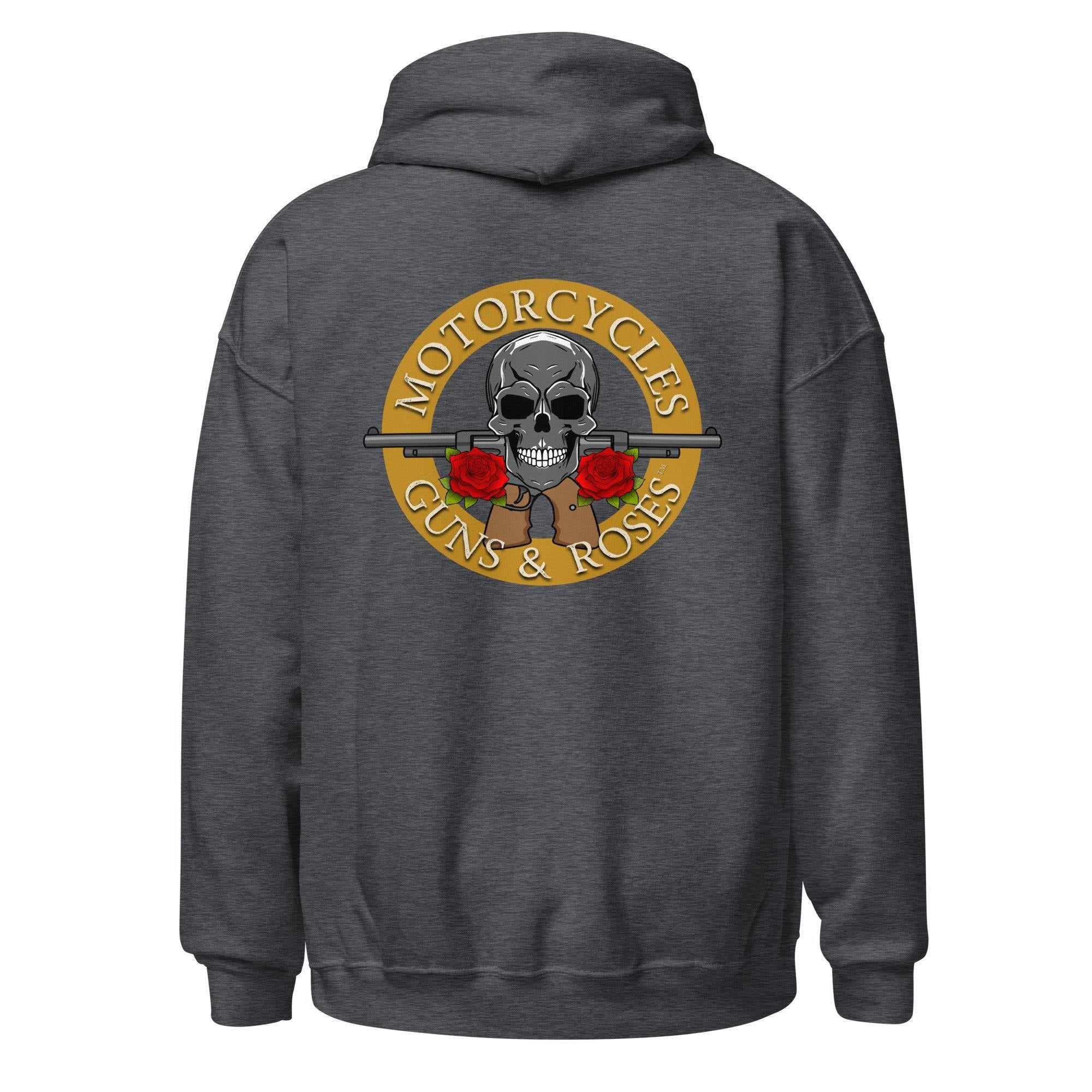 Motorcycles Guns And Roses Hoodie-MGW Clothing