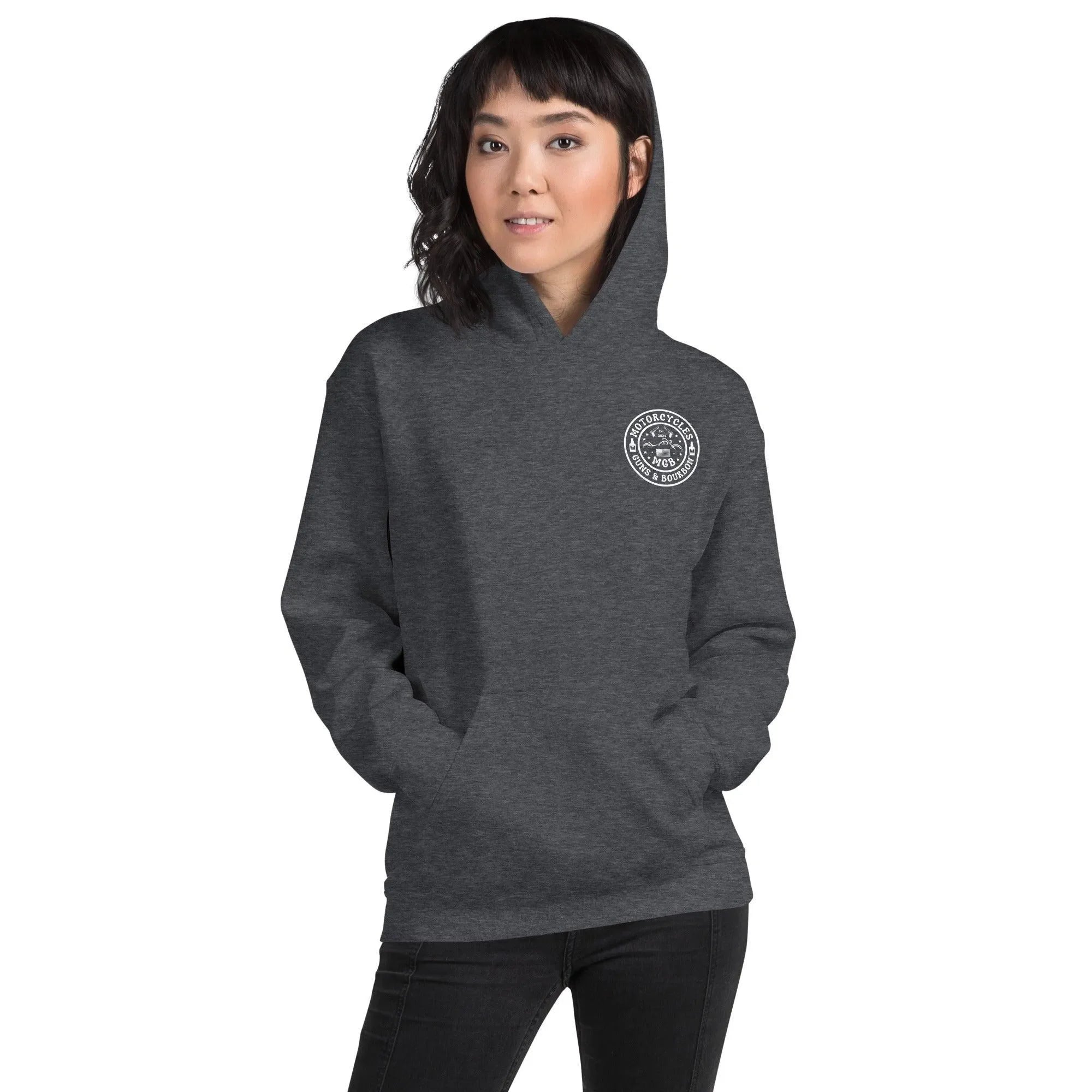 Motorcycles Guns & Bourbon Hoodie - Unisex -MGW Clothing