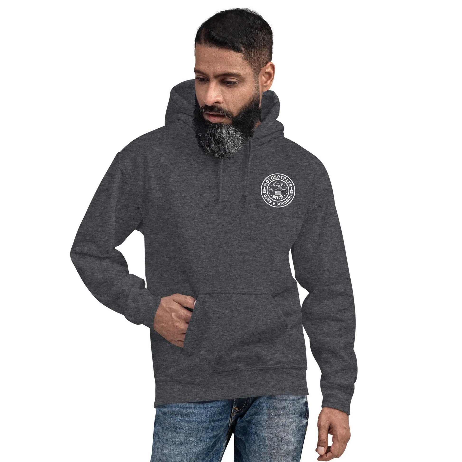 Motorcycles Guns & Bourbon Hoodie - Unisex -MGW Clothing