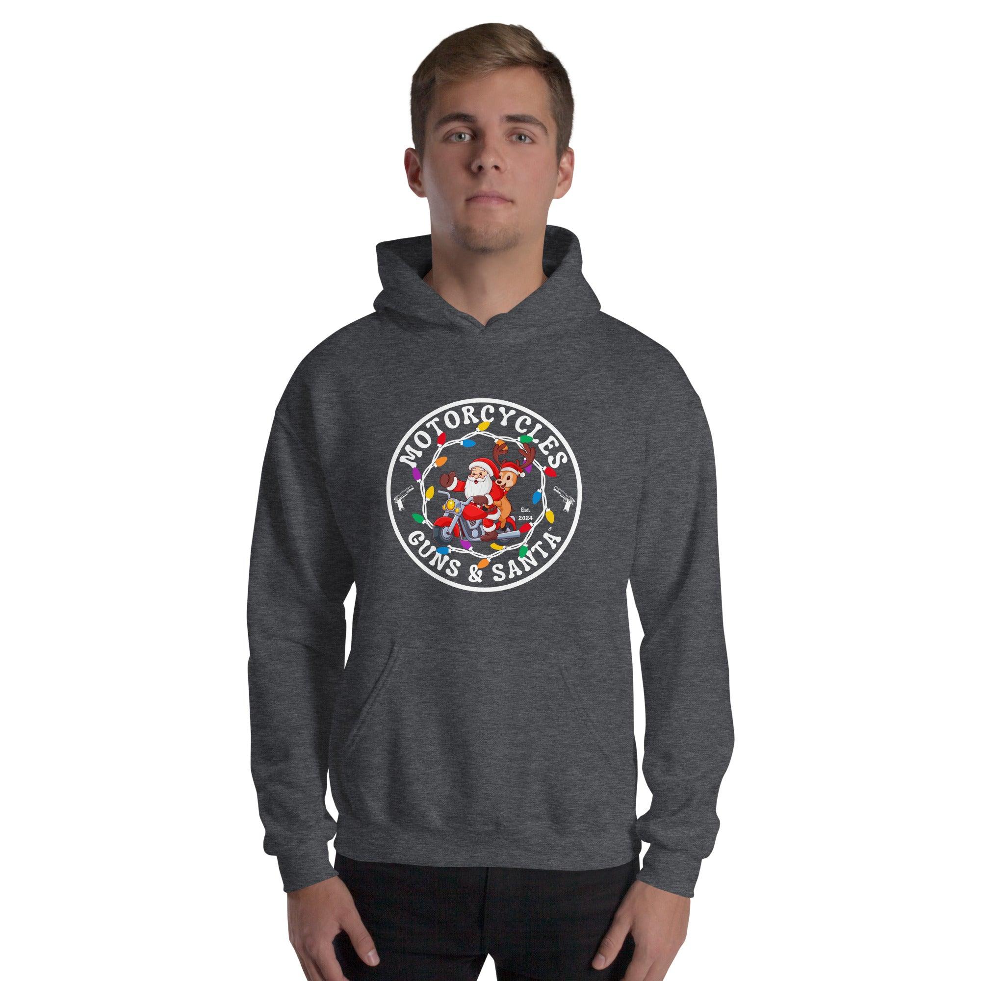 Motorcycles Guns & Santa Hoodie - Unisex -MGW Clothing