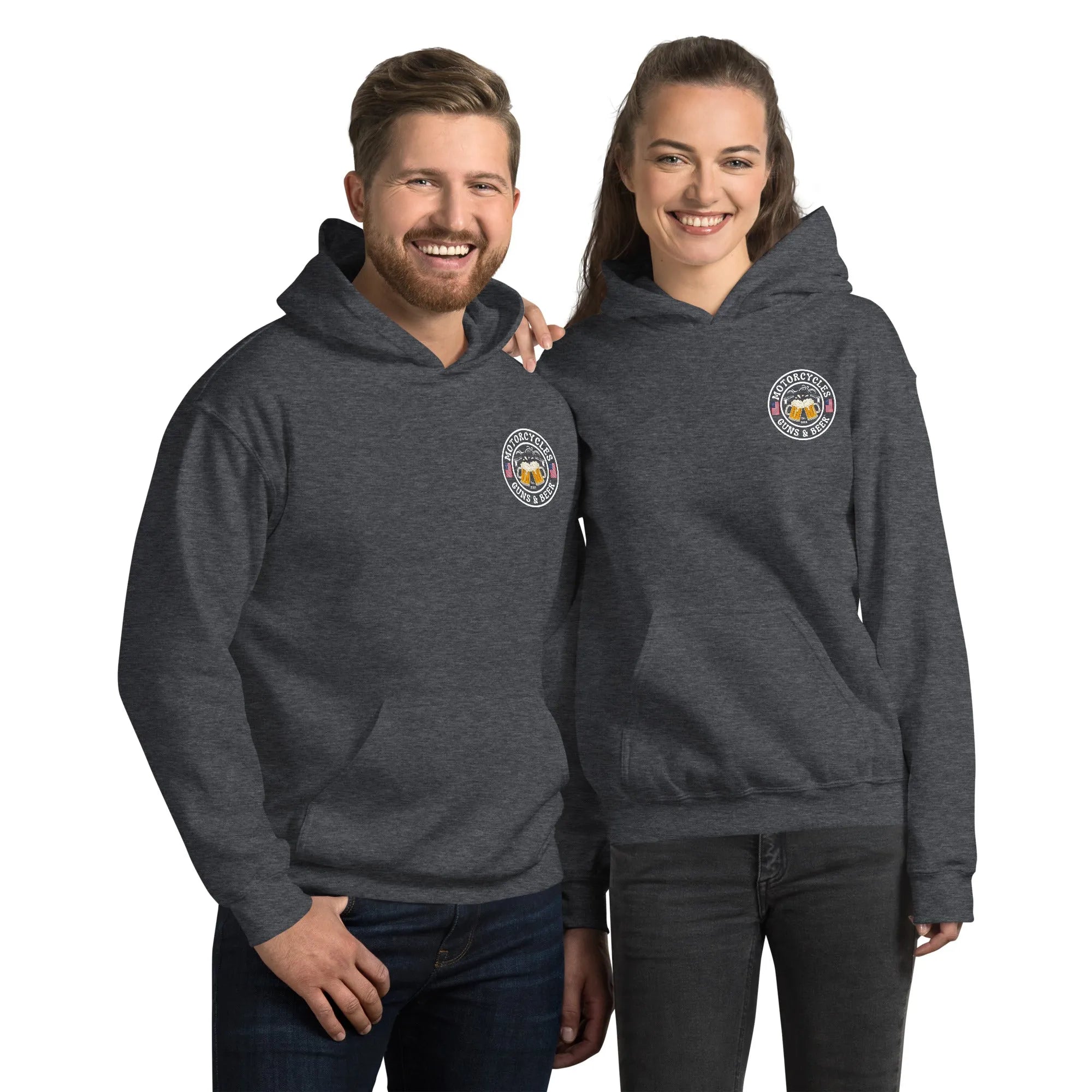 Motorcycles Guns & Beer Hoodie - Unisex -MGW Clothing