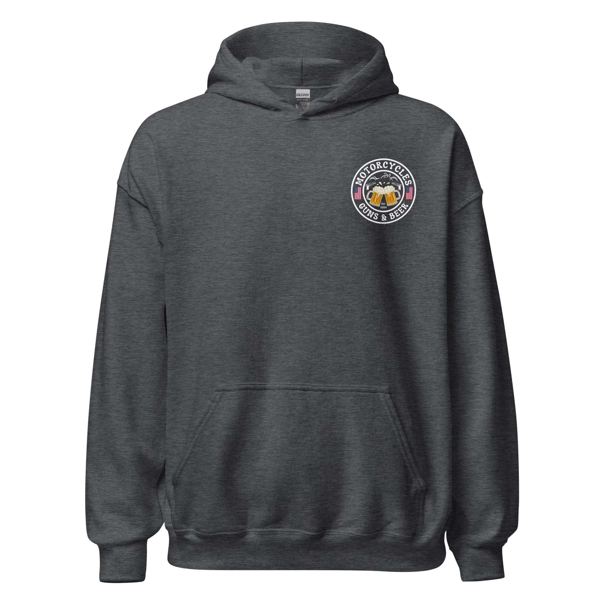 Motorcycles Guns & Beer Hoodie - Unisex -MGW Clothing